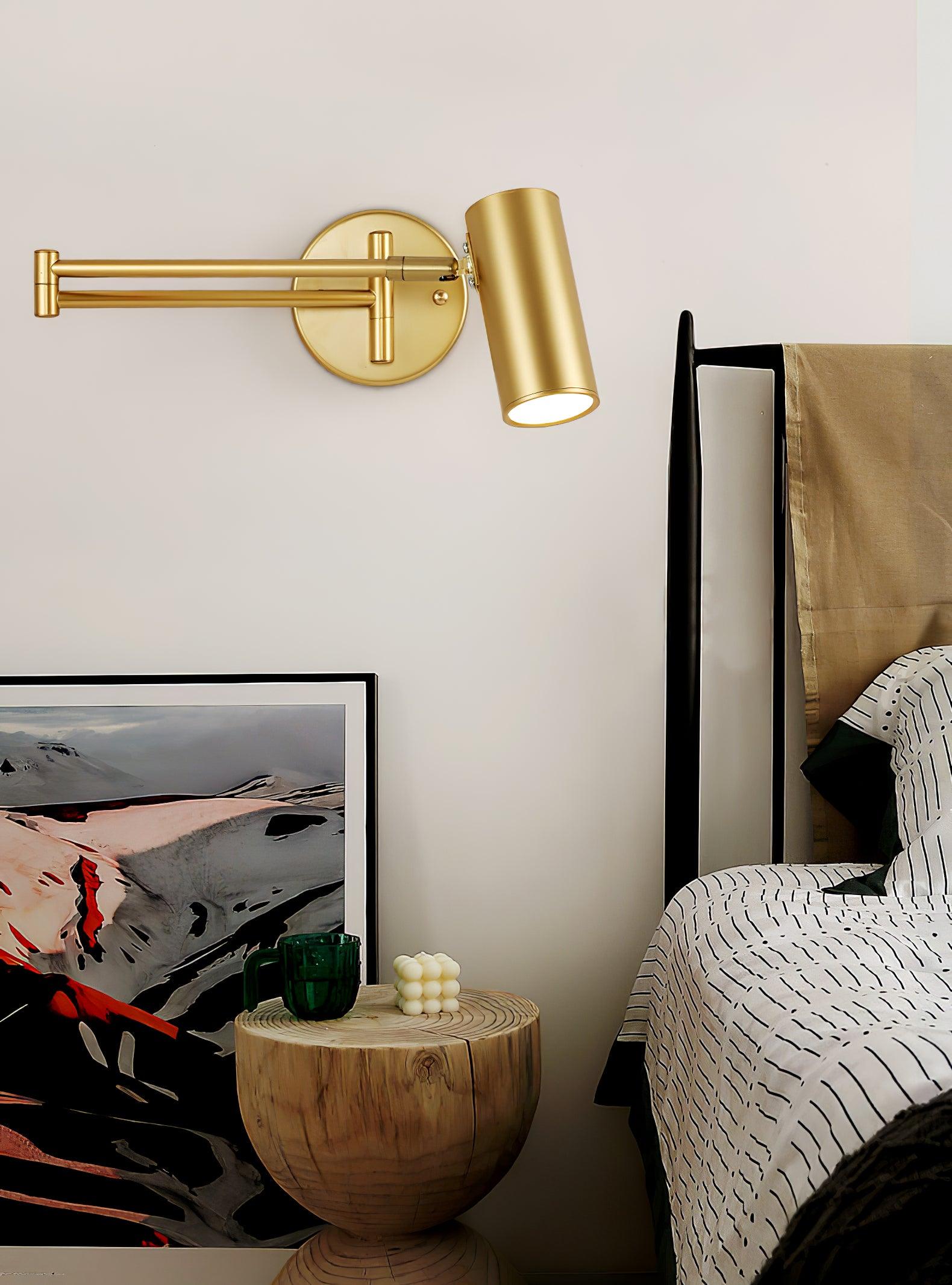 Metal LED Wall Sconce 12.6 in Adjustable Indoor Bedroom Hallway Modern Wall Light Rotating Dimmable Fixture | Thomler