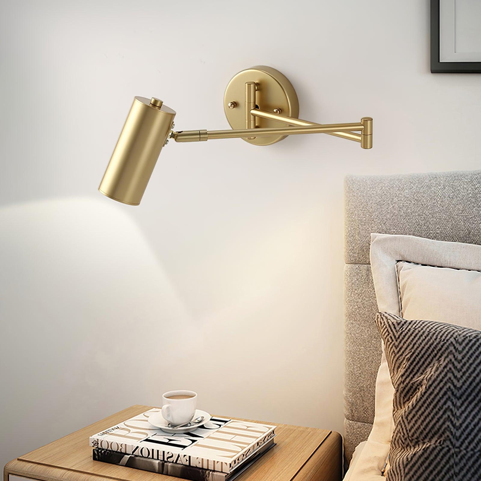 Metal LED Wall Sconce 12.6 in Adjustable Indoor Bedroom Hallway Modern Wall Light Rotating Dimmable Fixture | Thomler