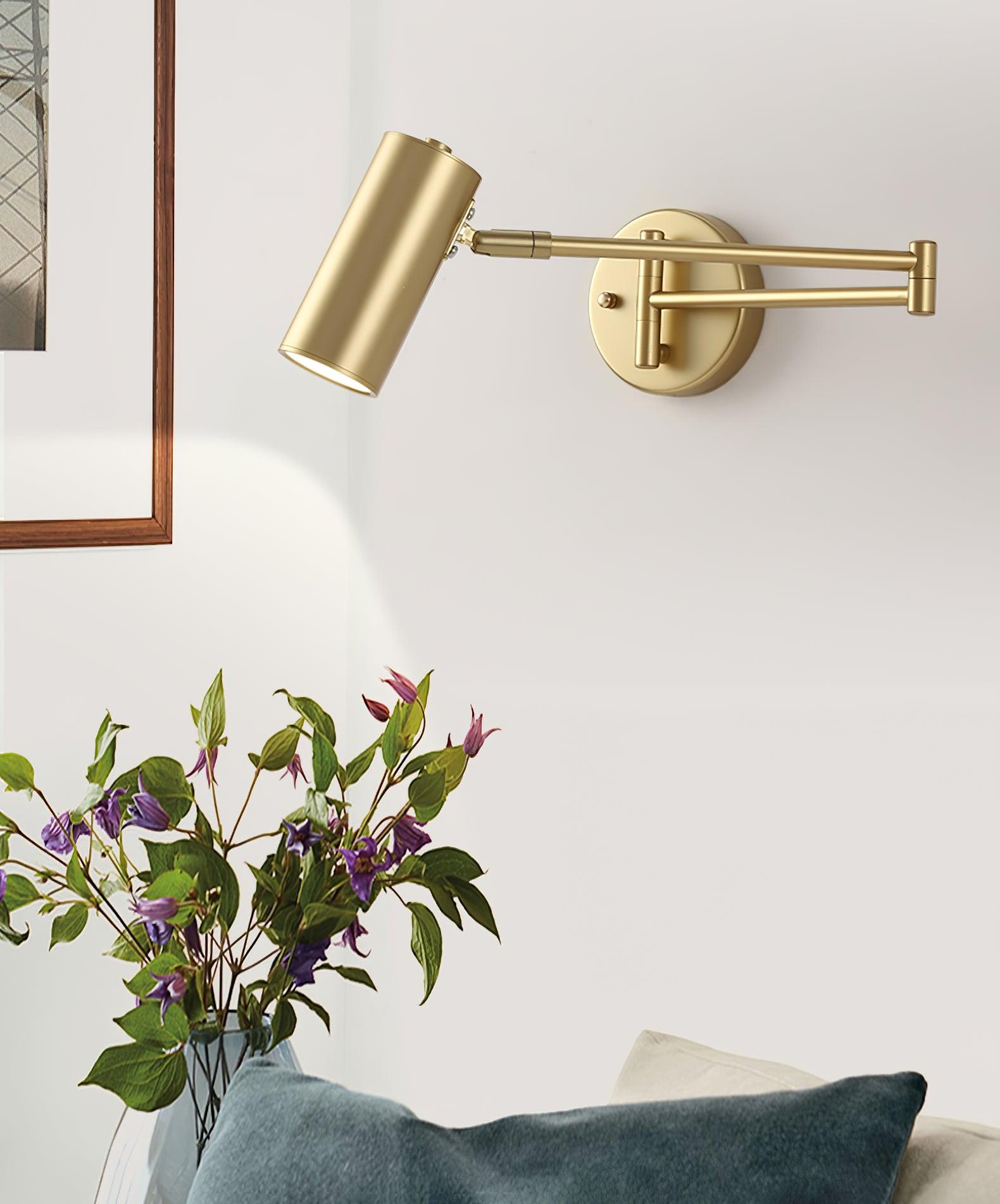 Metal LED Wall Sconce 12.6 in Adjustable Indoor Bedroom Hallway Modern Wall Light Rotating Dimmable Fixture | Thomler