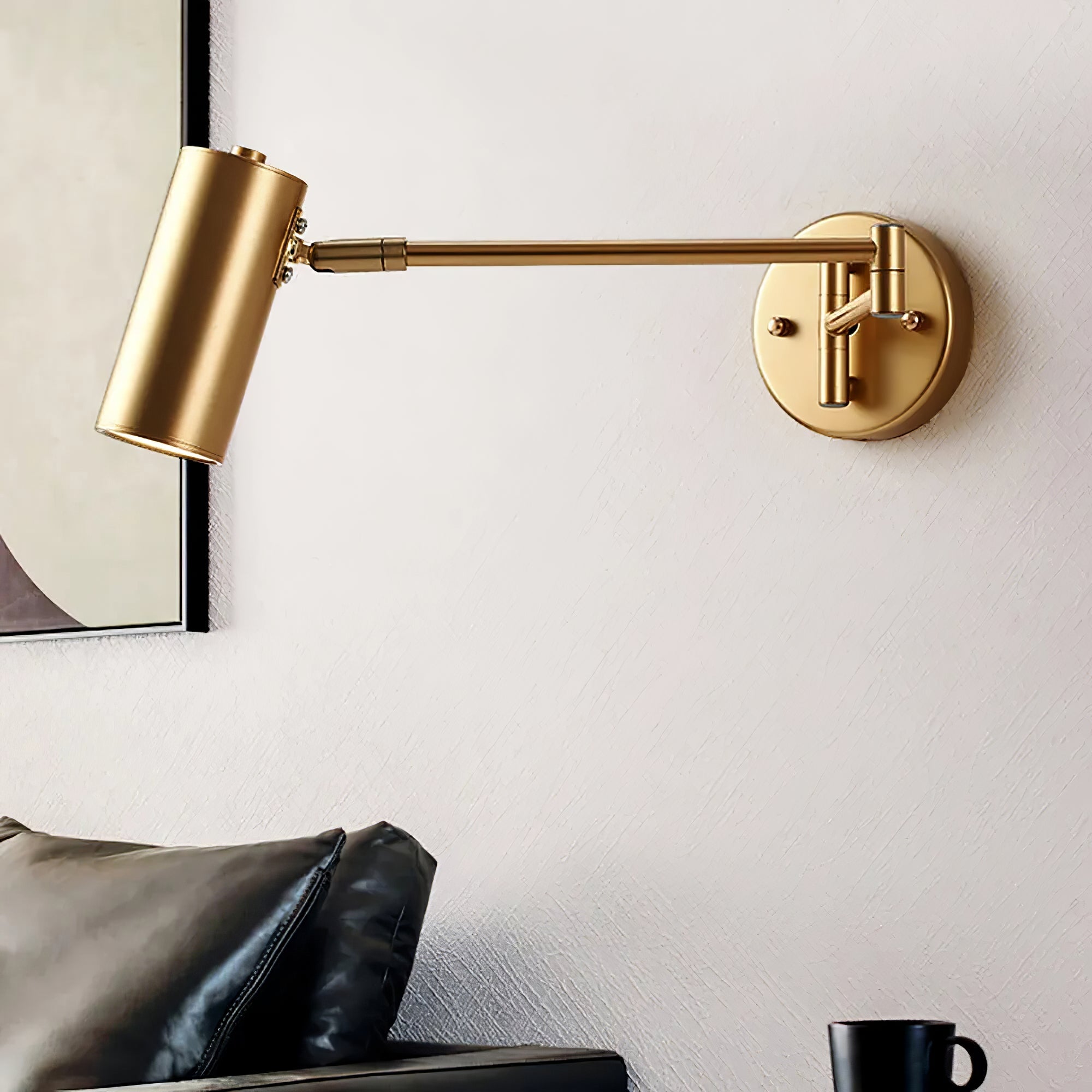 Metal LED Wall Sconce 12.6 in Adjustable Indoor Bedroom Hallway Modern Wall Light Rotating Dimmable Fixture | Thomler