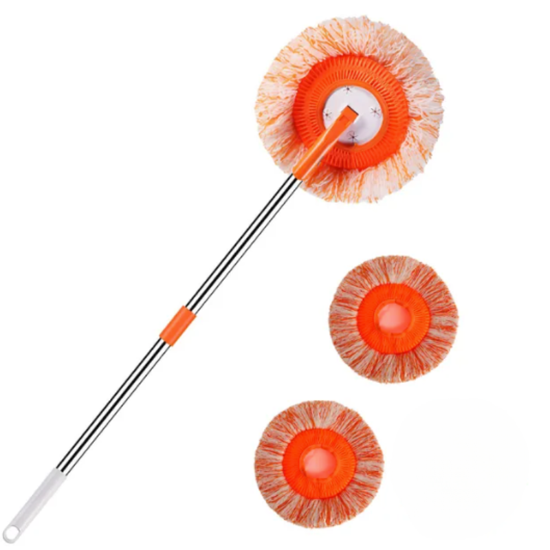 Spin Mop with 360° Swivel Head & Extendable Handle – Microfiber Wet Dry Floor Cleaning System for Hardwood Tile Laminate Kitchen Bathroom | Thomler