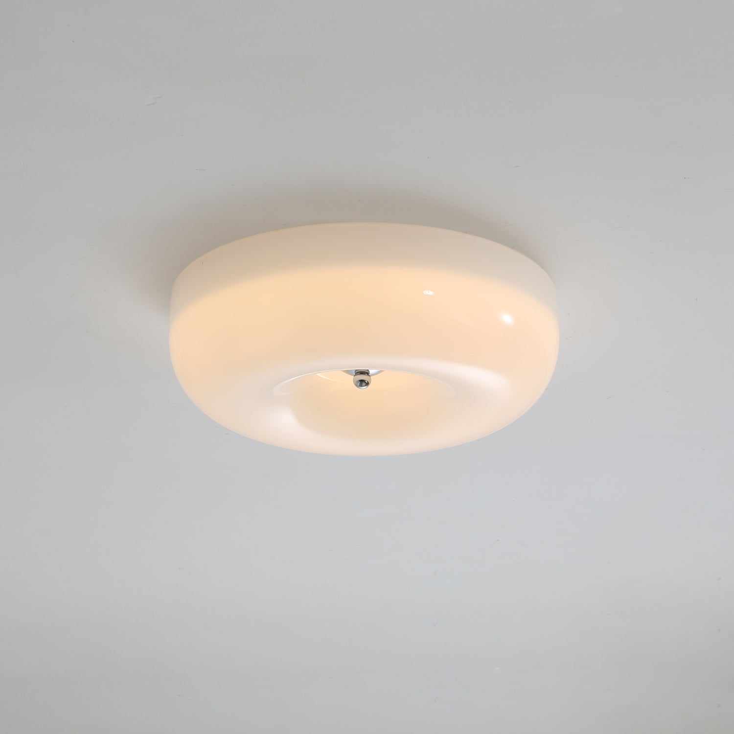 Ceiling Lamp Glass LED Integrated Light White Living Room Bedroom Hallway Round Flush Mount Lighting | Thomler