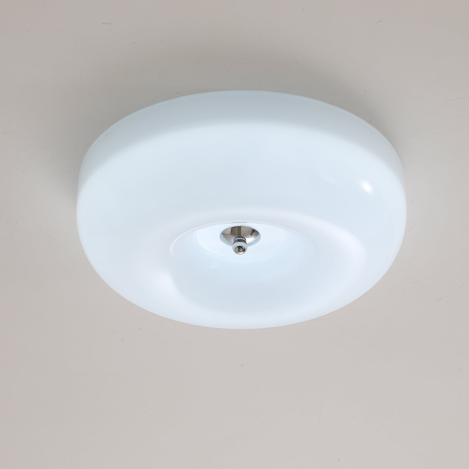Ceiling Light Swirl Glass LED 40.0 cm Beige Living Room Flush Mount Fixture Modern Indoor Lighting | Thomler