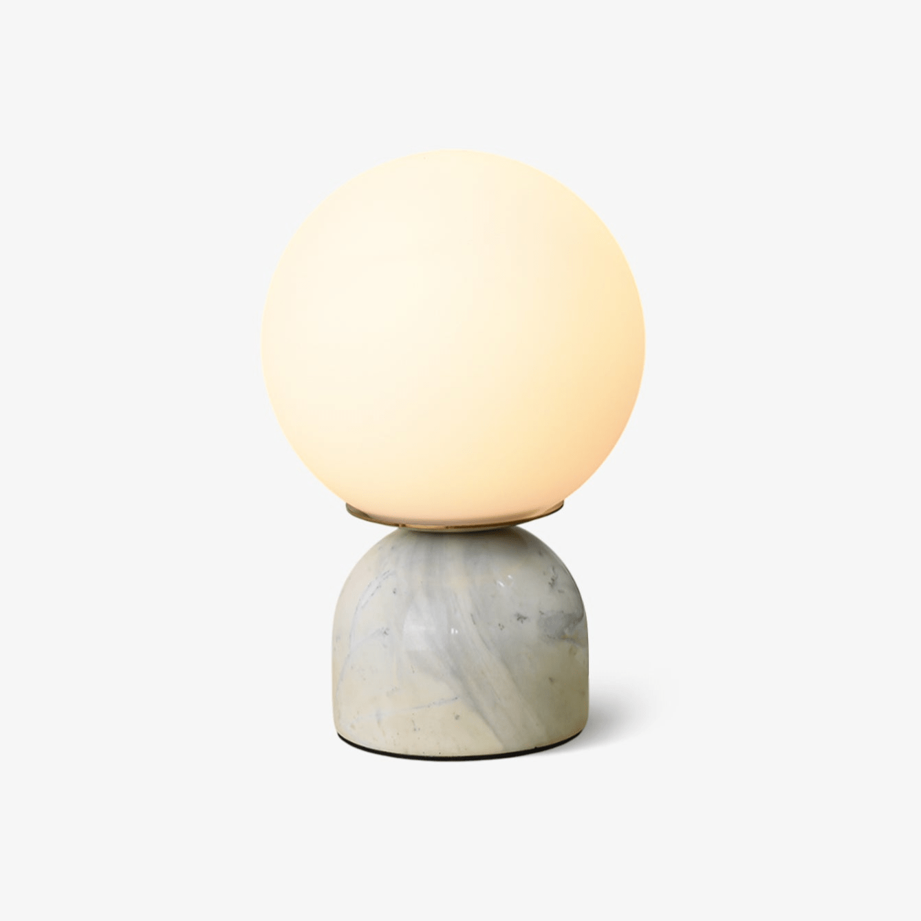 Marble Table Lamp 9.1 in (23.0 cm) Glass Globe Indoor Ambient Lighting Minimalist Modern Desk Light | Thomler