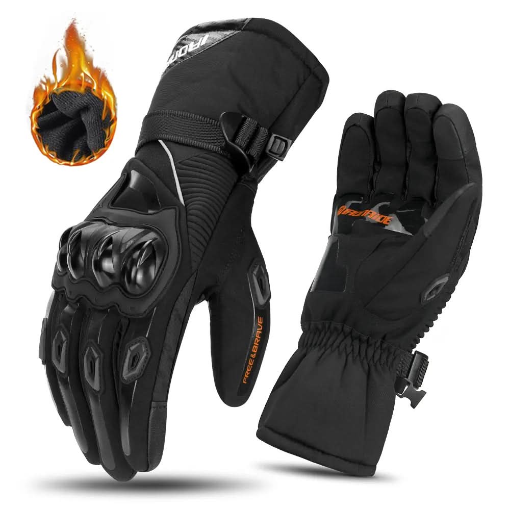 Motorcycle Gloves PVC Carbon Fiber 3-Layer Insulated Waterproof 11 in Winter Riding Safety Grip | Thomler