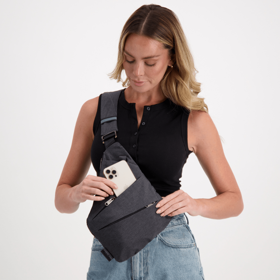 Slash-Proof Sling Bag with Card-Blocking Tech & Rain-Ready Fabric for Commuters and Travelers | Thomler