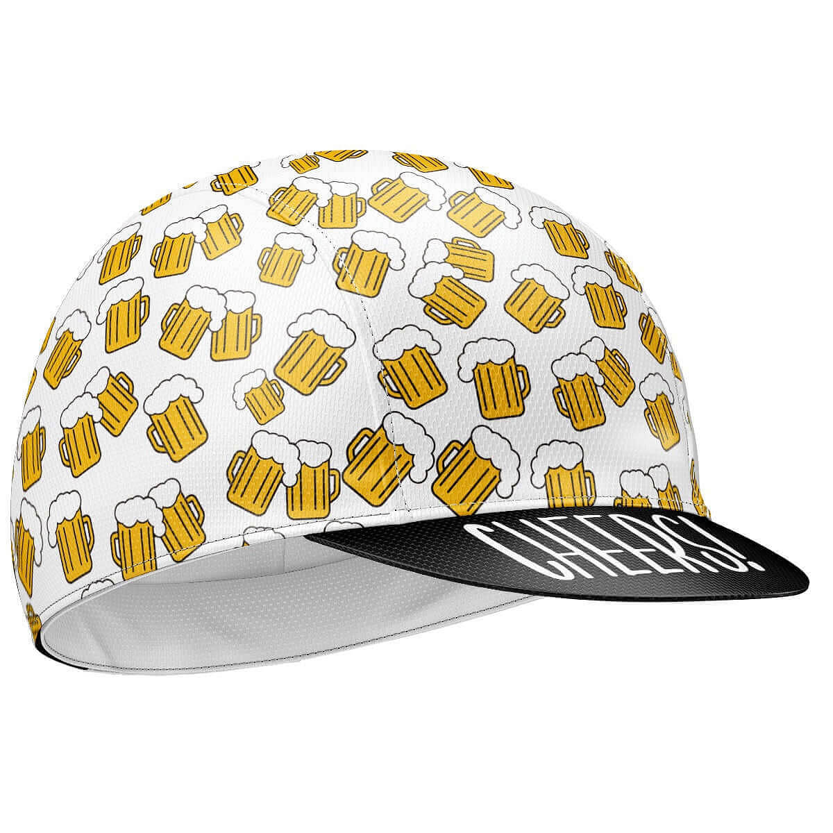 Cycling Cap with Beer Graphic Print & Curved Peak for Road Biking | Thomler