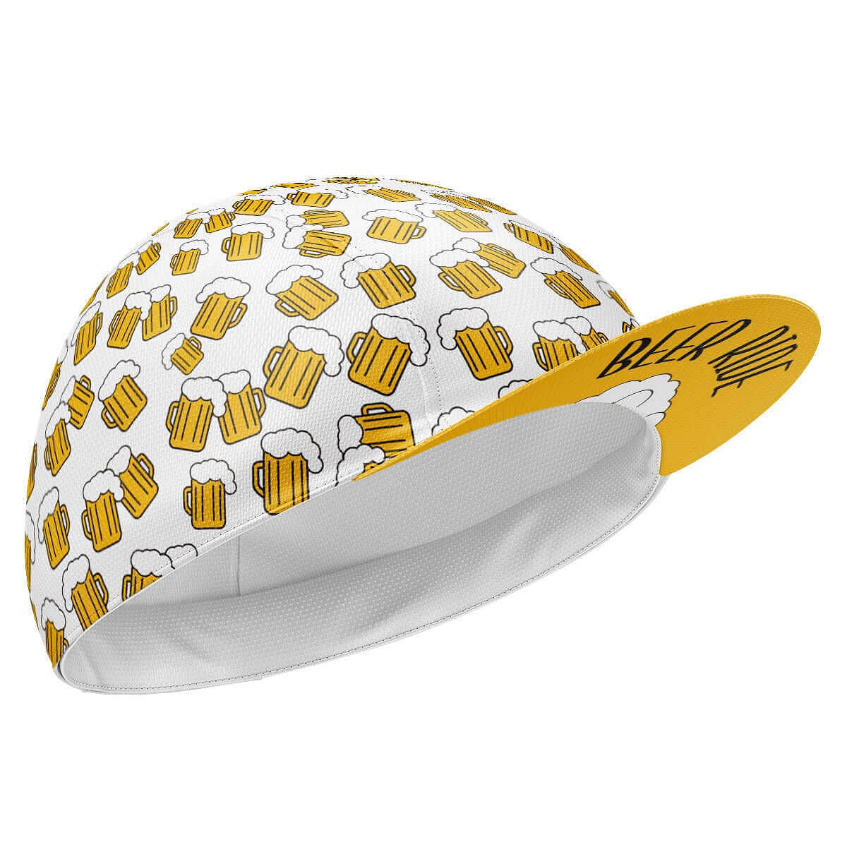 Cycling Cap with Beer Graphic Print & Curved Peak for Road Biking | Thomler