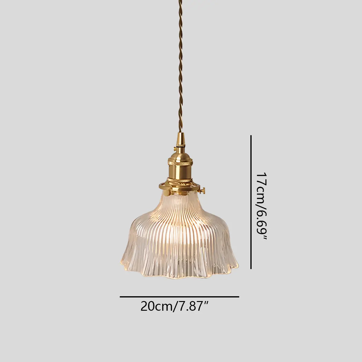 Pendant Light Glass Bronze Adjustable Cable Transparent Dining Room Kitchen Island Hanging Ceiling Lamp | Thomler