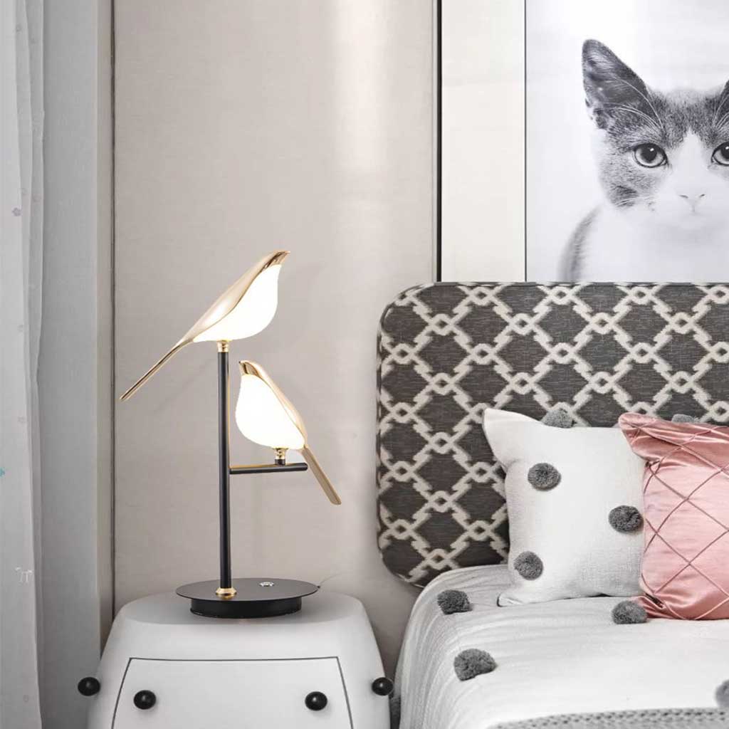 Table Lamp Acrylic Bird Design 9.4 in Dimmable LED Bedroom Living Room Decorative Lighting Nordic Style | Thomler