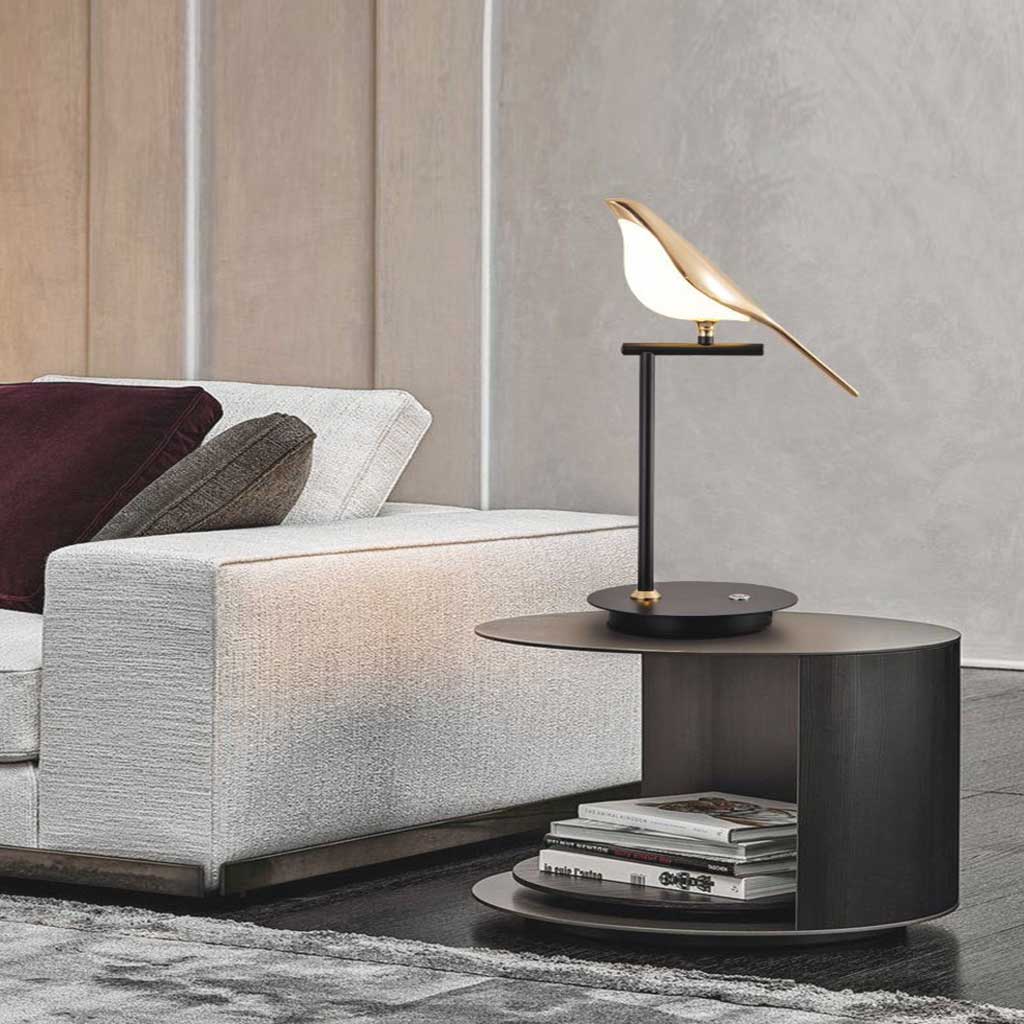 Table Lamp Acrylic Bird Design 9.4 in Dimmable LED Bedroom Living Room Decorative Lighting Nordic Style | Thomler