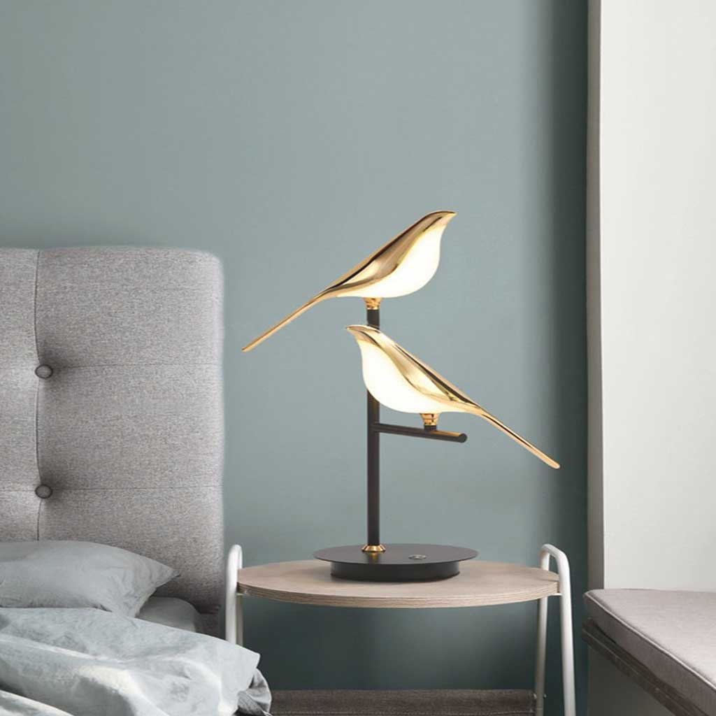 Table Lamp Acrylic Bird Design 9.4 in Dimmable LED Bedroom Living Room Decorative Lighting Nordic Style | Thomler