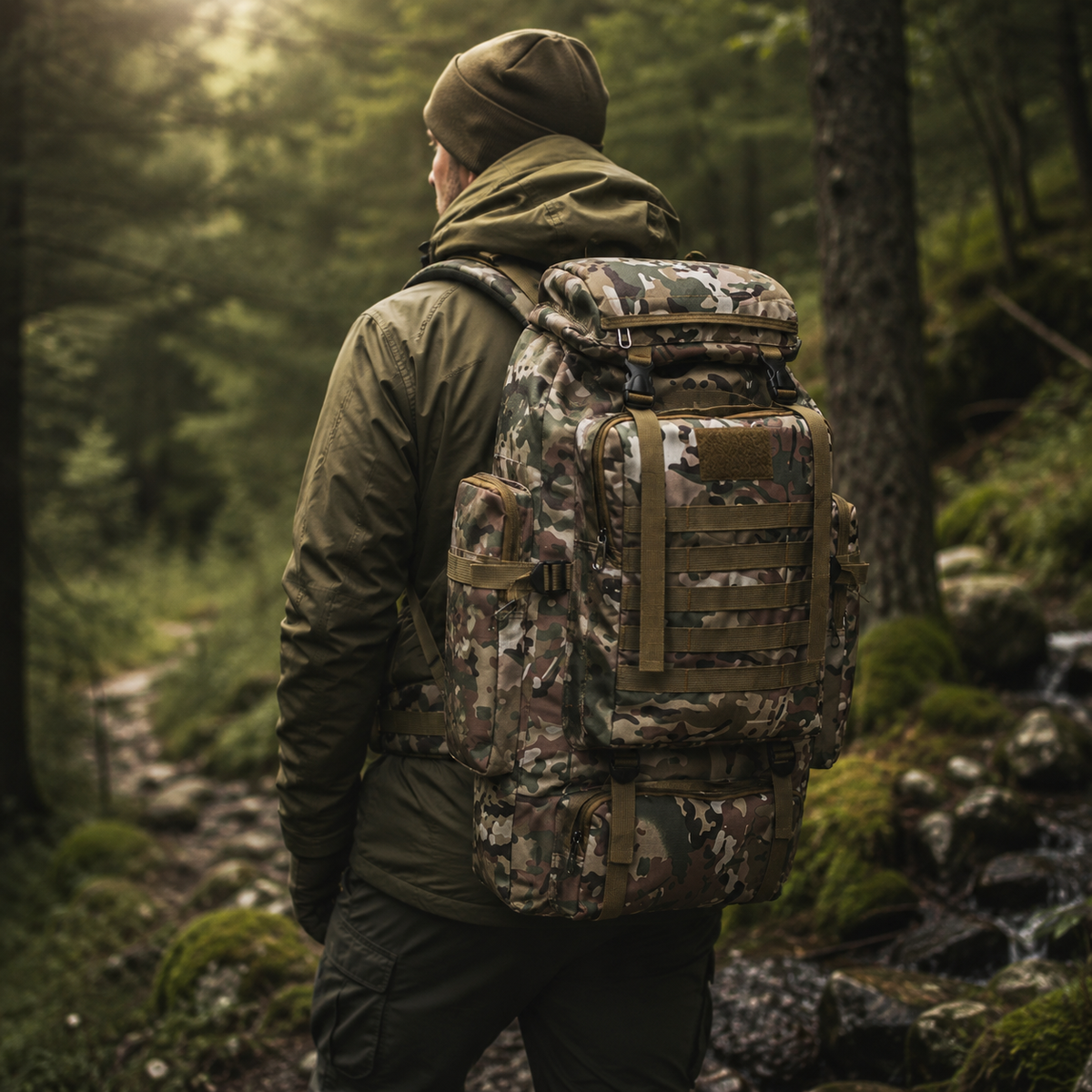 80L Hiking Backpack with MOLLE Webbing – Heavy-Duty 600D Oxford Pack for Multi-Day Treks & Camping Trips | Thomler