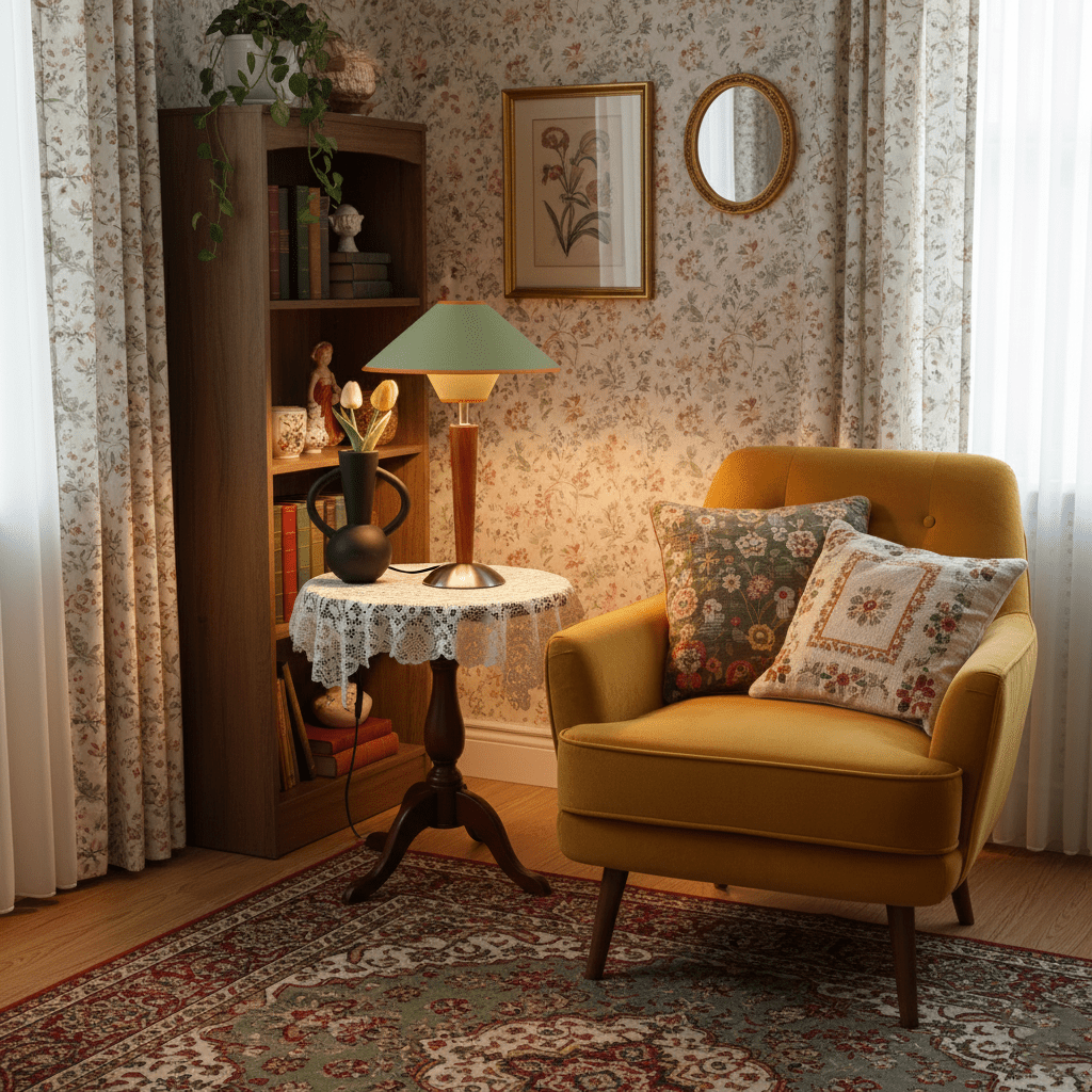 Wood Table Lamp 17.3 in Fabric Shade E26 Bedroom Nightstand Living Room Modern Lighting | Thomler