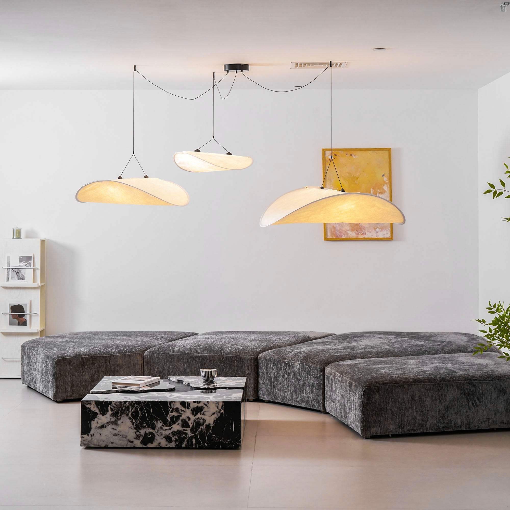 Pendant Light Dupont Paper 23.6 in Ceiling Adjustable Modern Indoor Dining Room Kitchen Lamp | Thomler