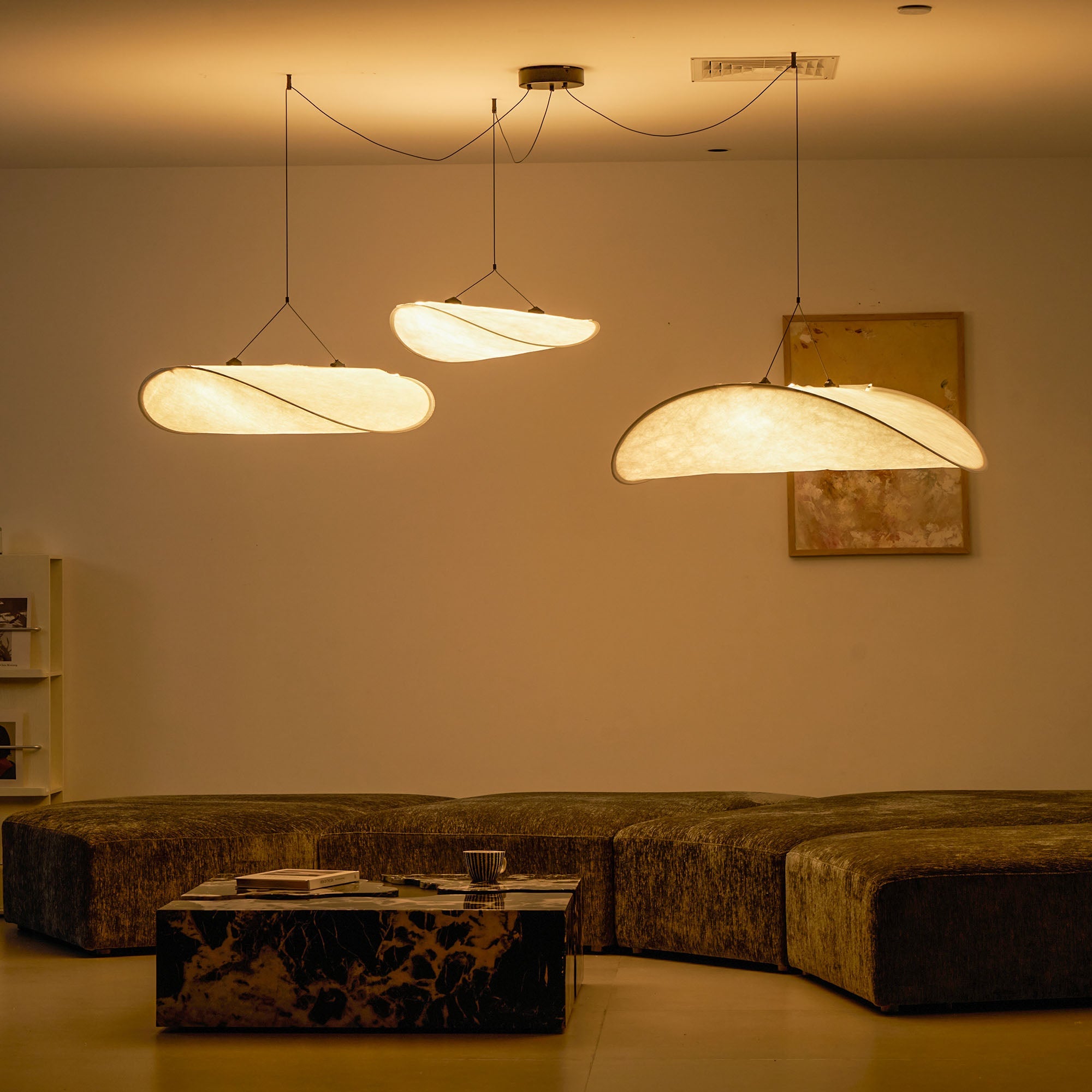 Pendant Light Dupont Paper 23.6 in Ceiling Adjustable Modern Indoor Dining Room Kitchen Lamp | Thomler