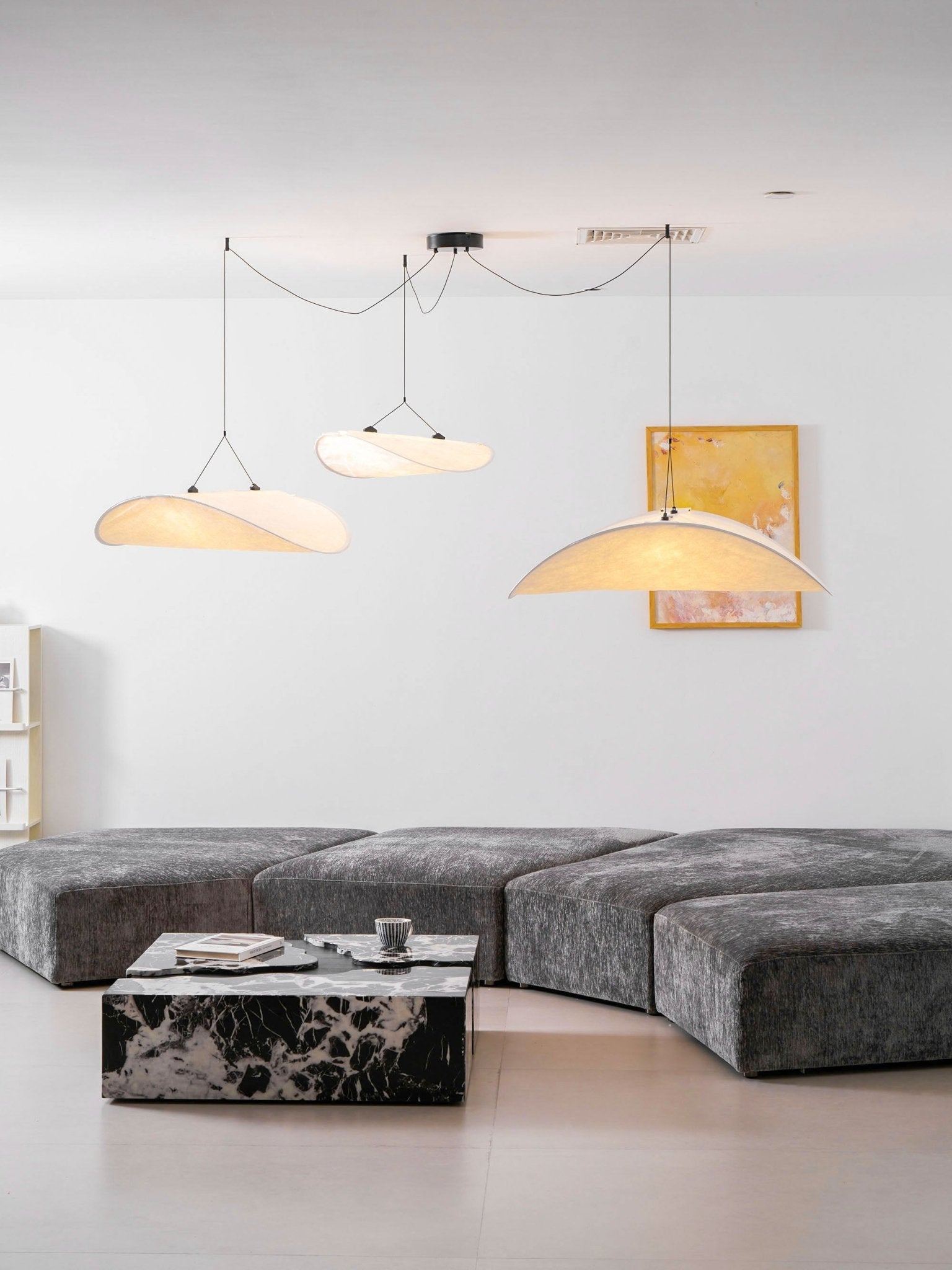 Pendant Light Dupont Paper 23.6 in Ceiling Adjustable Modern Indoor Dining Room Kitchen Lamp | Thomler