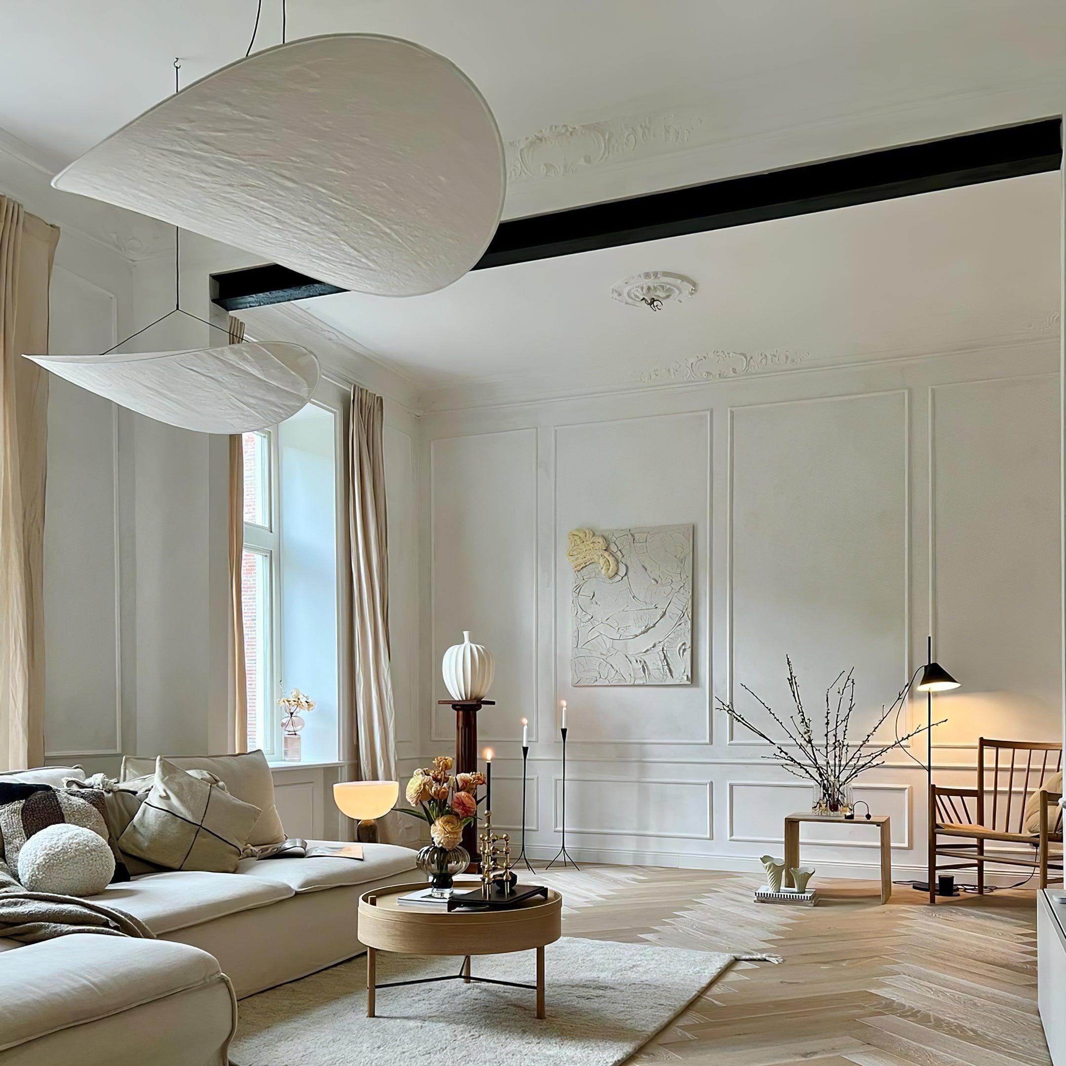 Pendant Light Dupont Paper 23.6 in Adjustable Indoor Ceiling Lamp Modern Dining Room Kitchen Lighting | Thomler