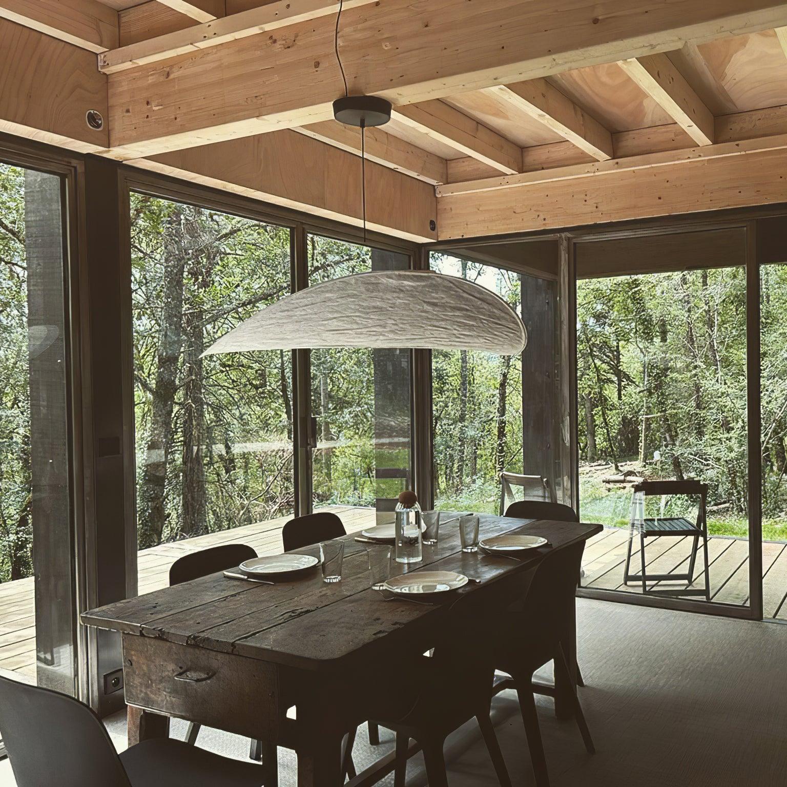 Pendant Light Dupont Paper 23.6 in Adjustable Indoor Ceiling Lamp Modern Dining Room Kitchen Lighting | Thomler