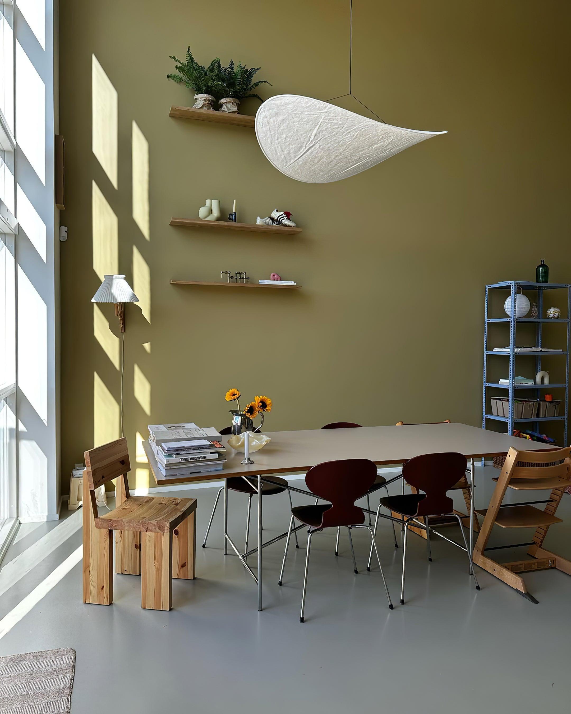 Pendant Light Dupont Paper 23.6 in Adjustable Indoor Ceiling Lamp Modern Dining Room Kitchen Lighting | Thomler