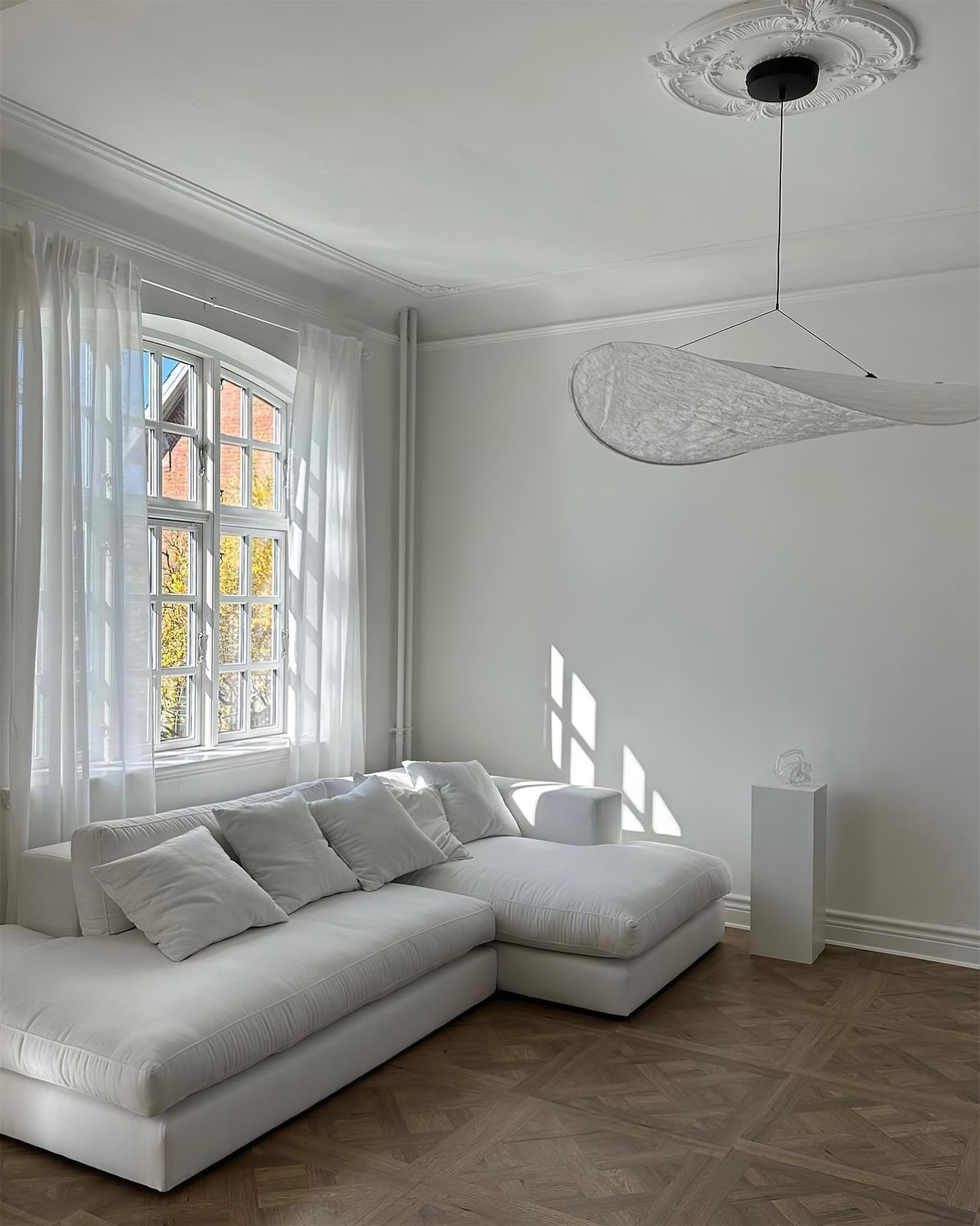 Pendant Light Dupont Paper 23.6 in Adjustable Indoor Ceiling Lamp Modern Dining Room Kitchen Lighting | Thomler