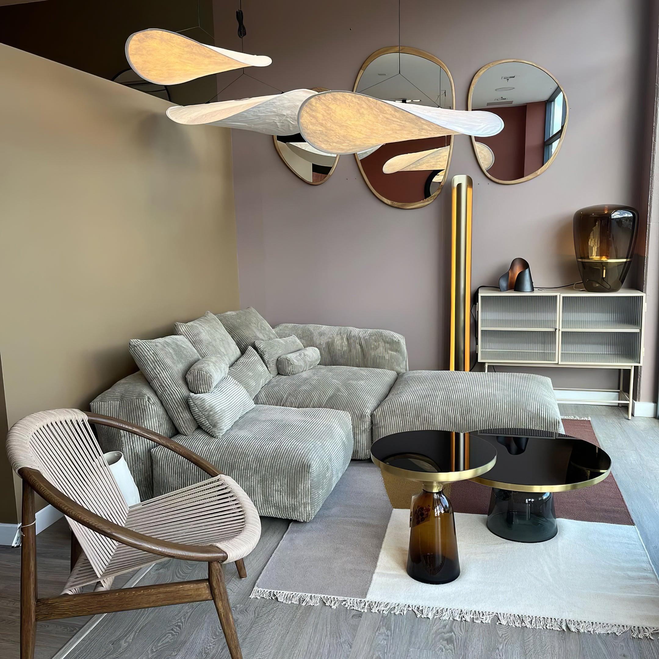 Pendant Light Dupont Paper 23.6 in Adjustable Indoor Ceiling Lamp Modern Dining Room Kitchen Lighting | Thomler
