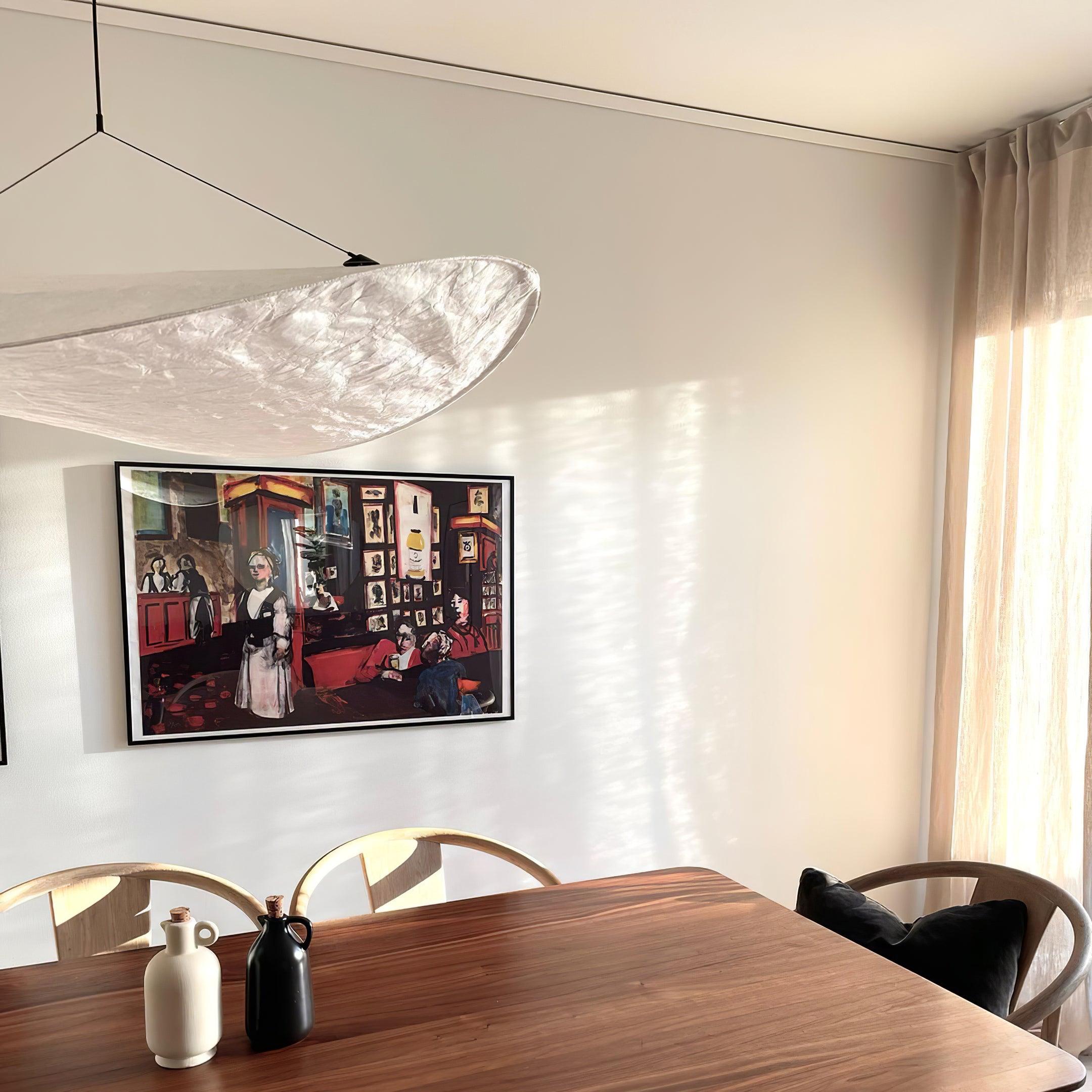 Pendant Light Dupont Paper 23.6 in Adjustable Indoor Ceiling Lamp Modern Dining Room Kitchen Lighting | Thomler