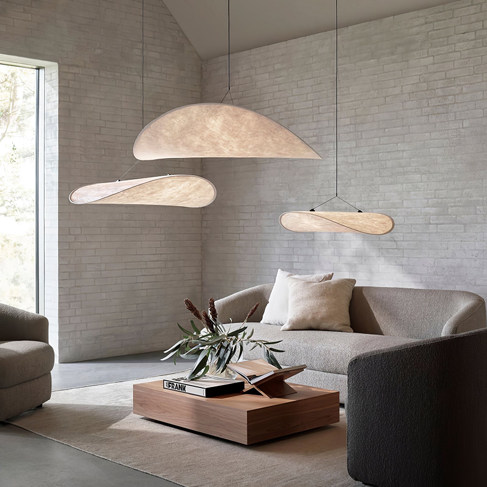Pendant Light Dupont Paper 23.6 in Ceiling Adjustable Modern Indoor Dining Room Kitchen Lamp | Thomler