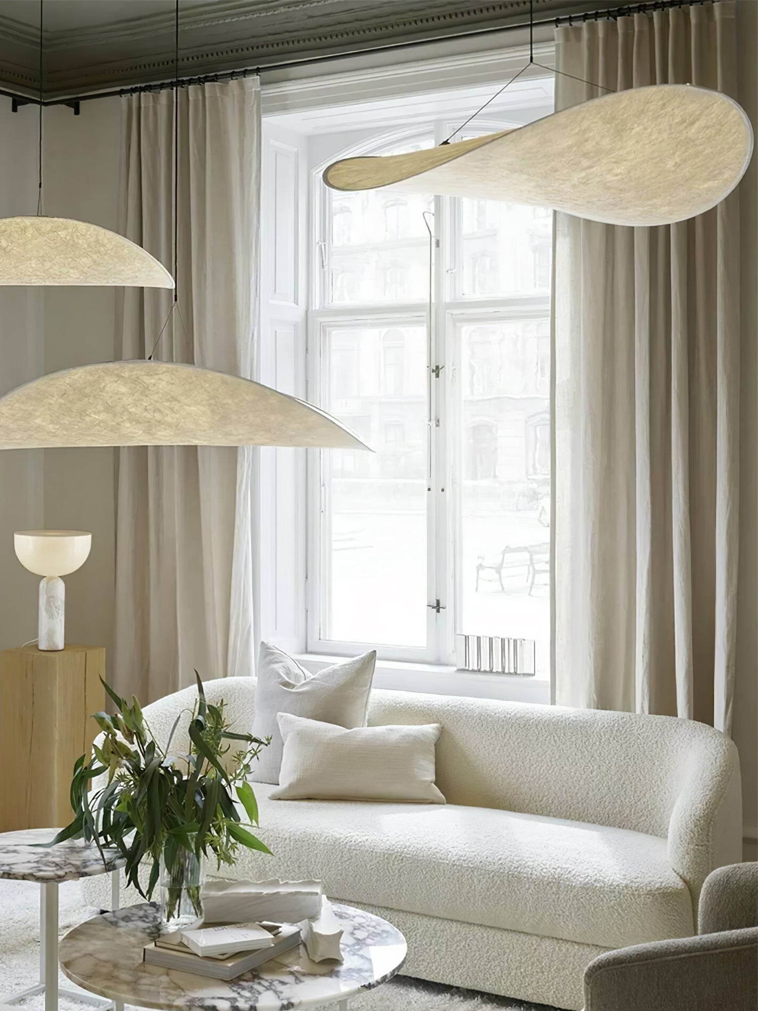 Pendant Light Dupont Paper 23.6 in Ceiling Adjustable Modern Indoor Dining Room Kitchen Lamp | Thomler