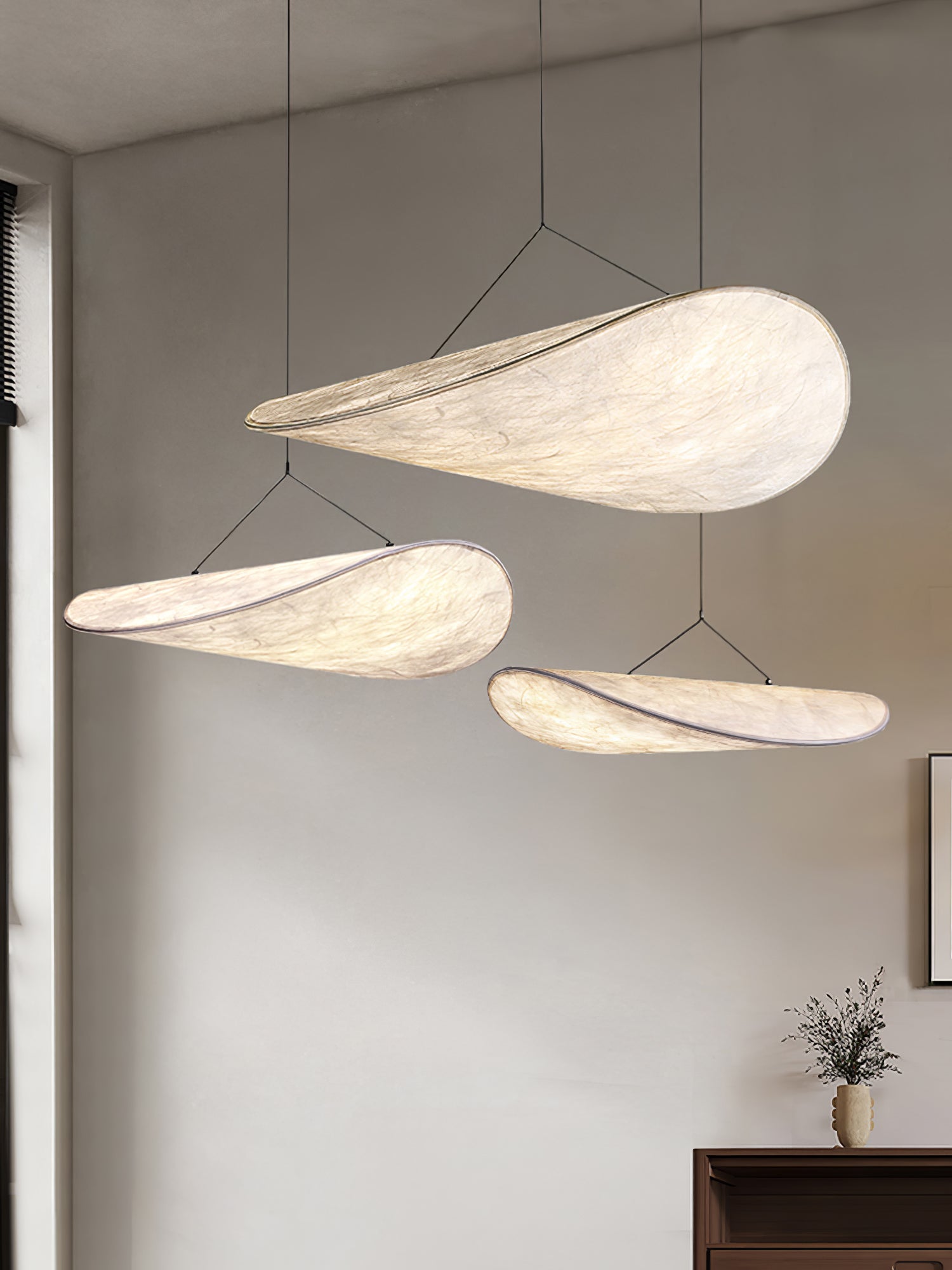 Tense Cloud Pendant Light 31.4 in LED White Ceiling Living Room Dining Modern Hanging Lamp Soft Diffuser Adjustable | Thomler