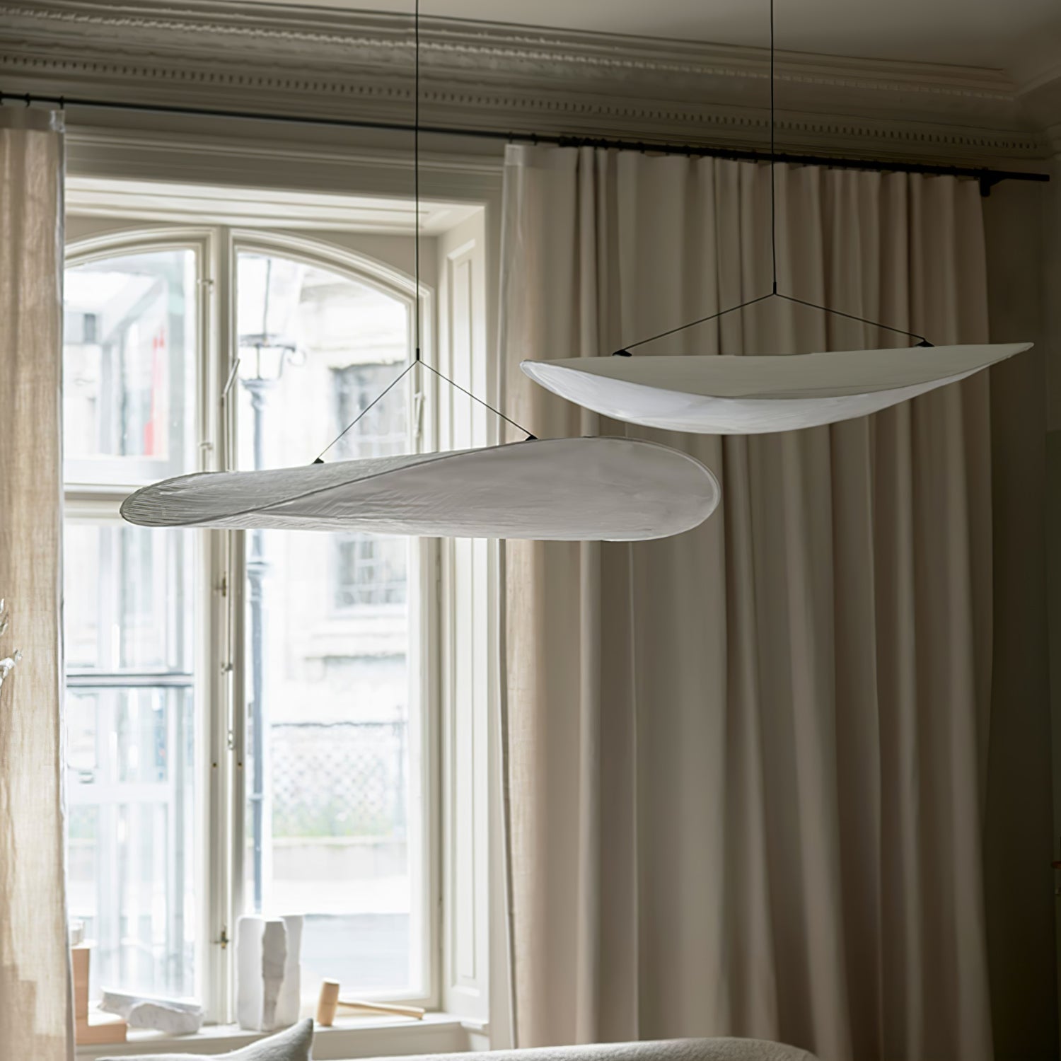Pendant Light Dupont Paper 23.6 in Ceiling Adjustable Modern Indoor Dining Room Kitchen Lamp | Thomler