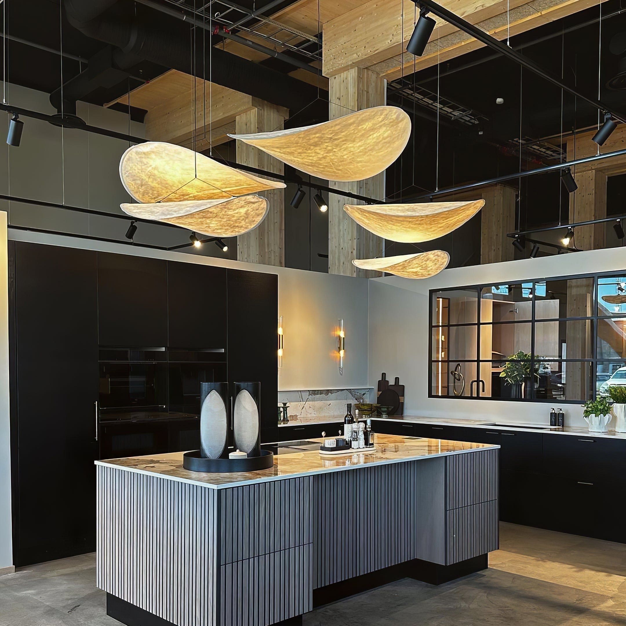 Pendant Light Dupont Paper 23.6 in Ceiling Adjustable Modern Indoor Dining Room Kitchen Lamp | Thomler