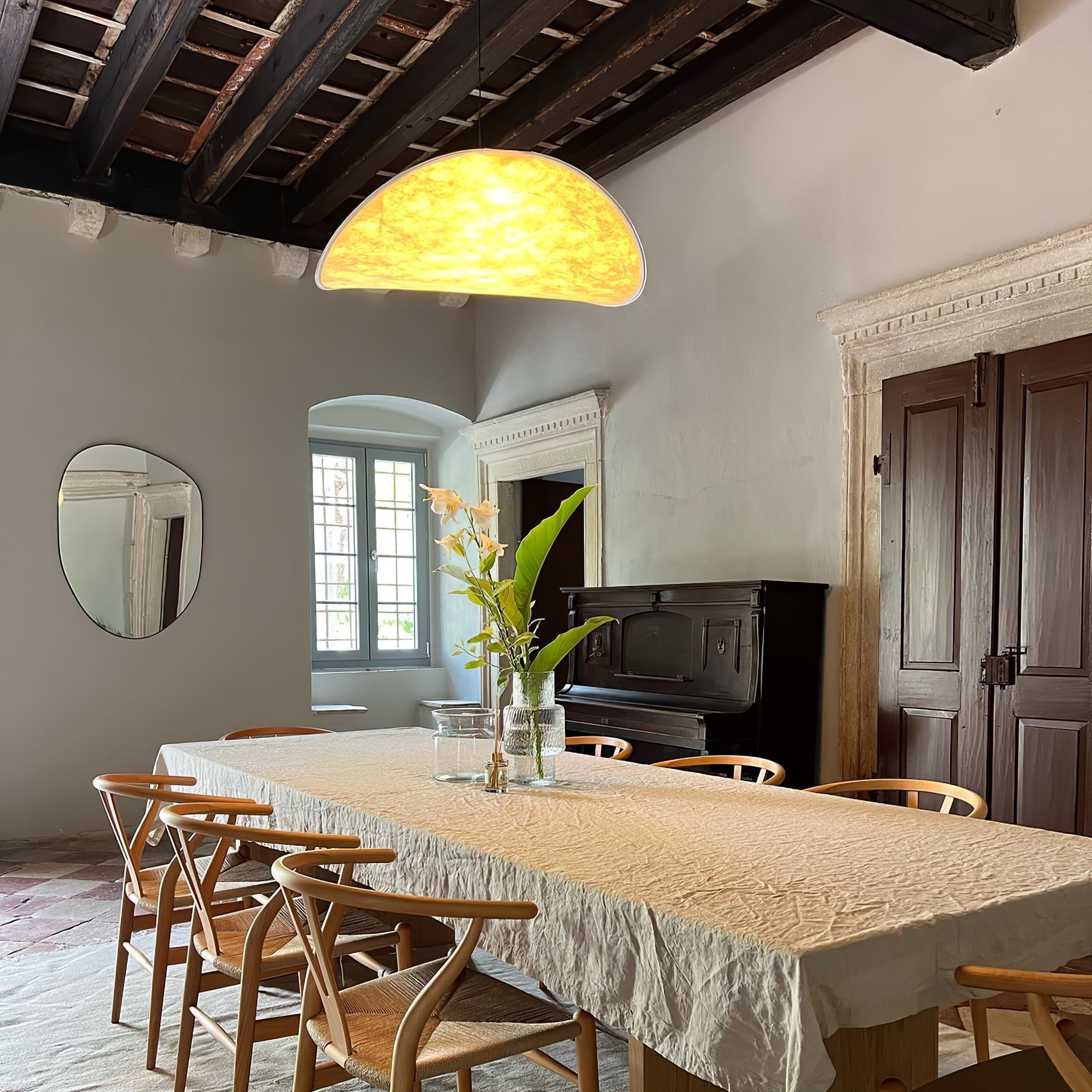 Pendant Light Dupont Paper 23.6 in Ceiling Adjustable Modern Indoor Dining Room Kitchen Lamp | Thomler