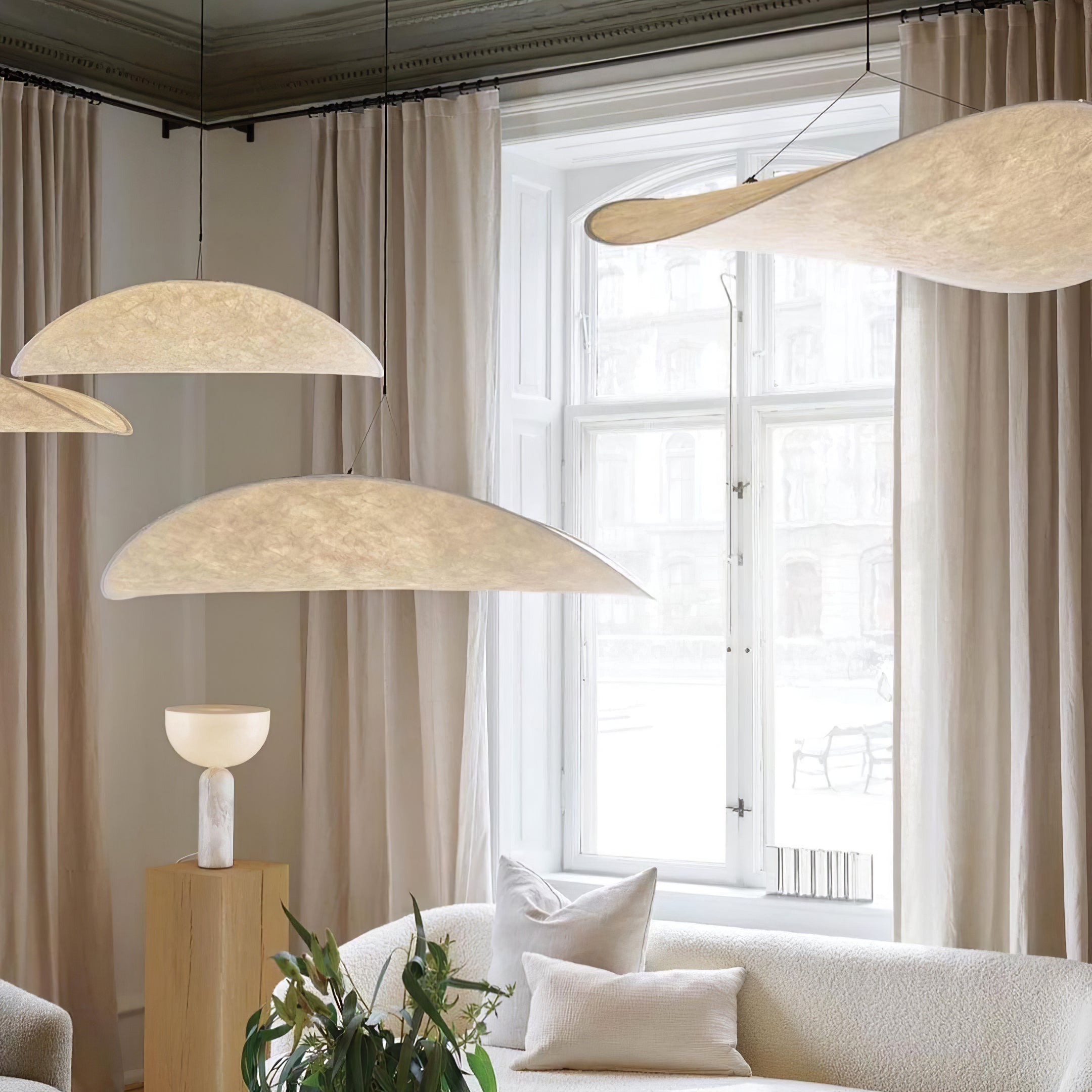 Pendant Light Dupont Paper 23.6 in Ceiling Adjustable Modern Indoor Dining Room Kitchen Lamp | Thomler