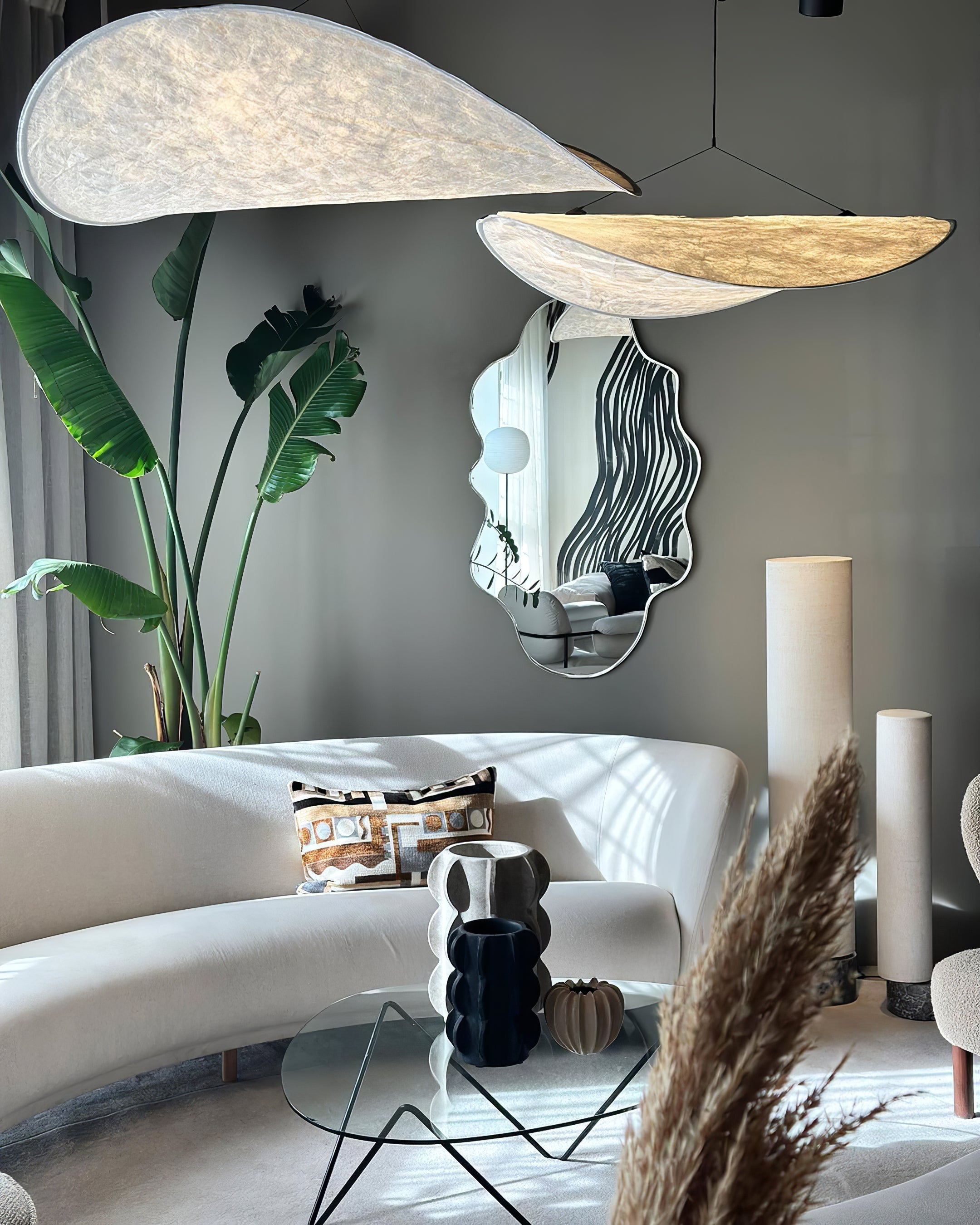 Tense Cloud Pendant Light 31.4 in LED White Ceiling Living Room Dining Modern Hanging Lamp Soft Diffuser Adjustable | Thomler