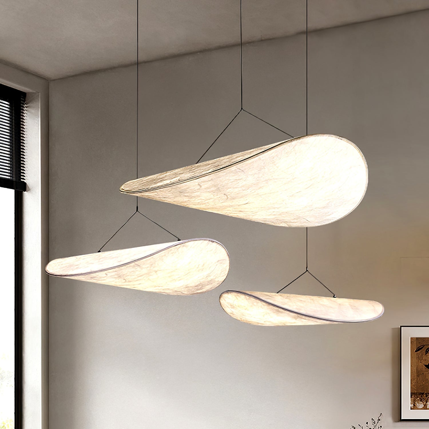 Tense Cloud Pendant Light 31.4 in LED White Ceiling Living Room Dining Modern Hanging Lamp Soft Diffuser Adjustable | Thomler