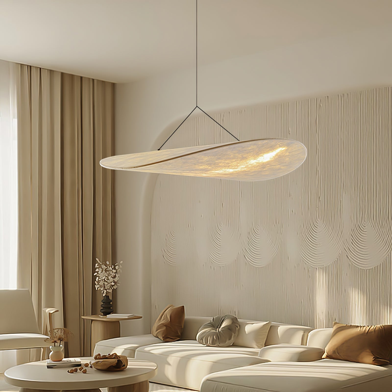 Tense Cloud Pendant Light 31.4 in LED White Ceiling Living Room Dining Modern Hanging Lamp Soft Diffuser Adjustable | Thomler