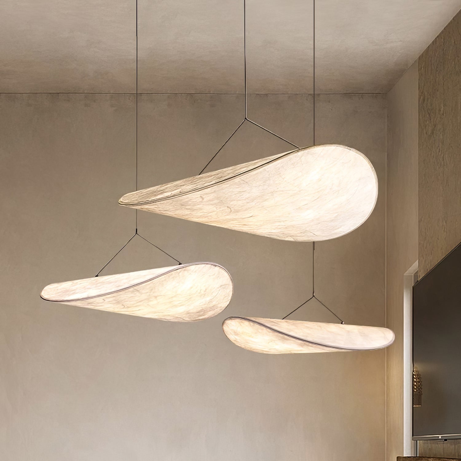 Tense Cloud Pendant Light 31.4 in LED White Ceiling Living Room Dining Modern Hanging Lamp Soft Diffuser Adjustable | Thomler