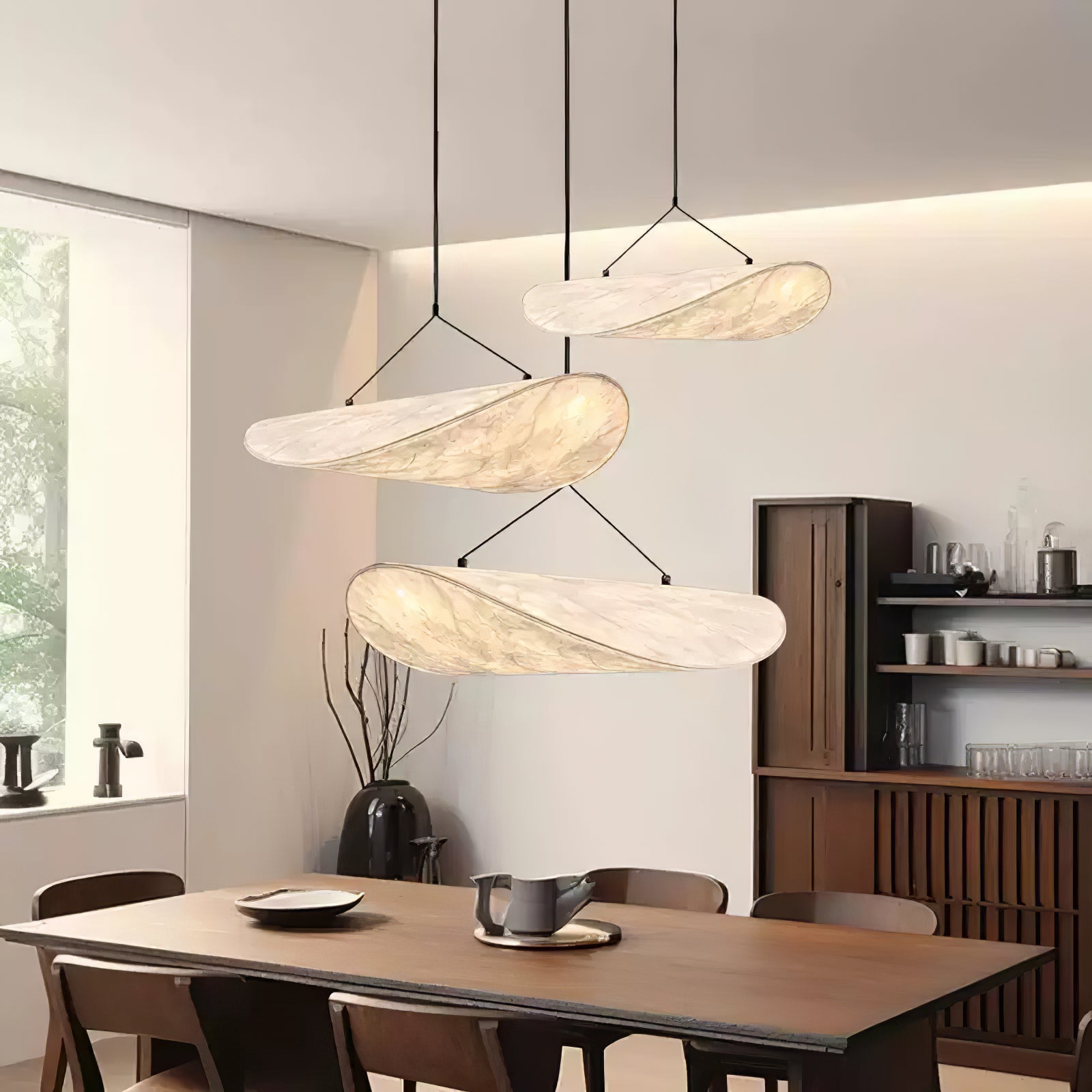 Tense Cloud Pendant Light 31.4 in LED White Ceiling Living Room Dining Modern Hanging Lamp Soft Diffuser Adjustable | Thomler