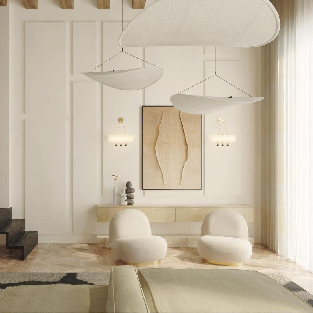 Pendant Light Dupont Paper 23.6 in Ceiling Adjustable Modern Indoor Dining Room Kitchen Lamp | Thomler