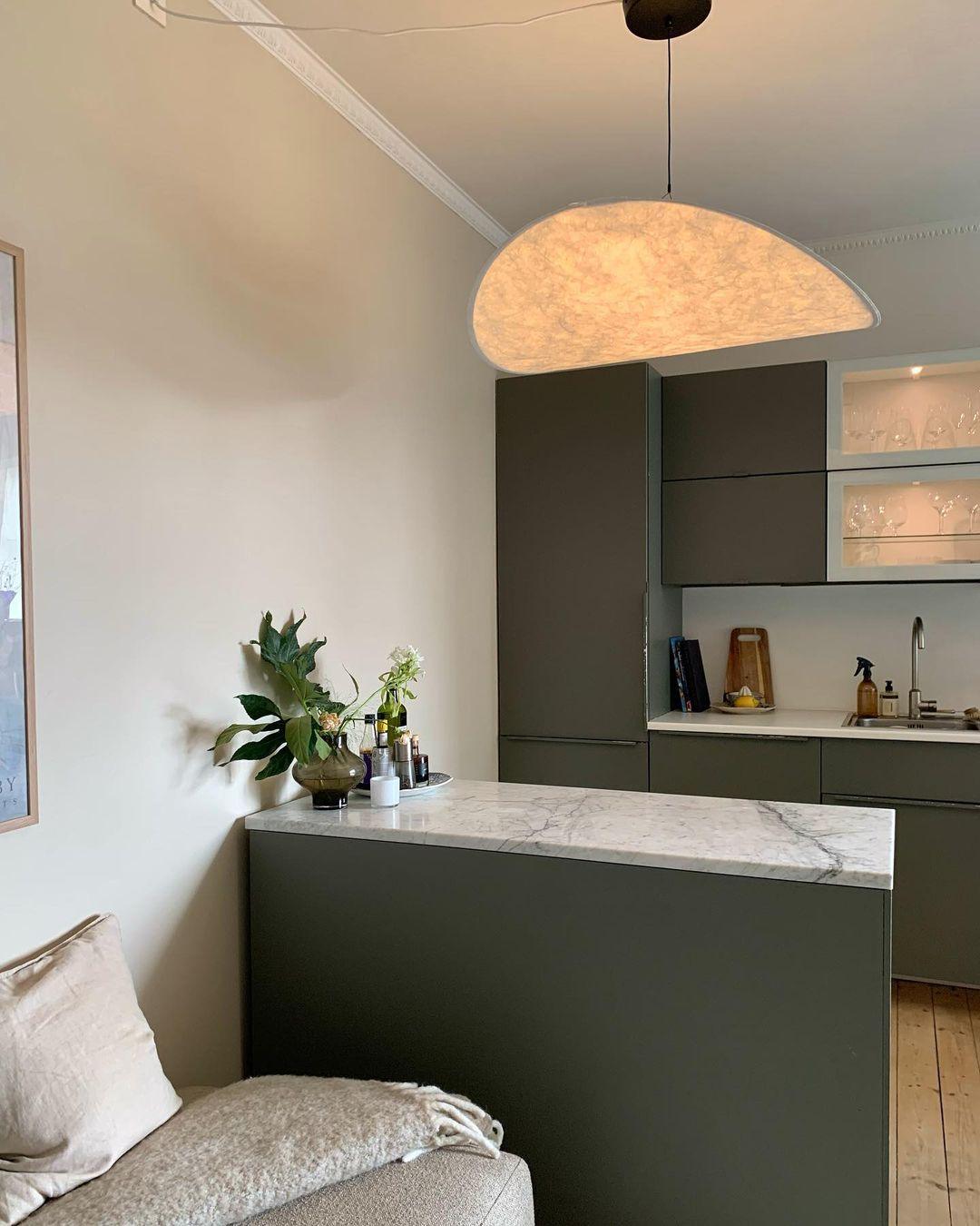 Tense Cloud Pendant Light 31.4 in LED White Ceiling Living Room Dining Modern Hanging Lamp Soft Diffuser Adjustable | Thomler