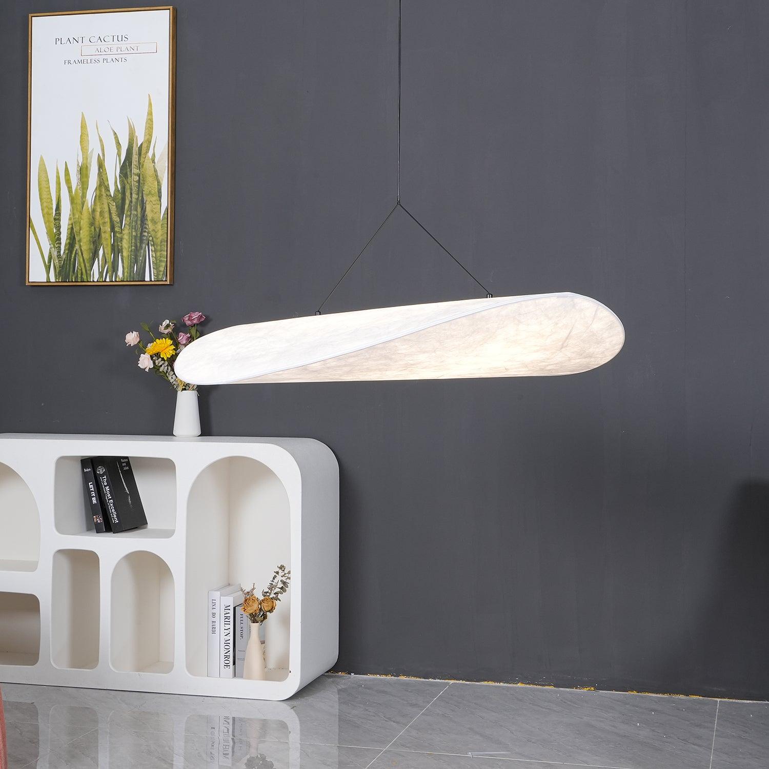 Tense Cloud Pendant Light 31.4 in LED White Ceiling Living Room Dining Modern Hanging Lamp Soft Diffuser Adjustable | Thomler