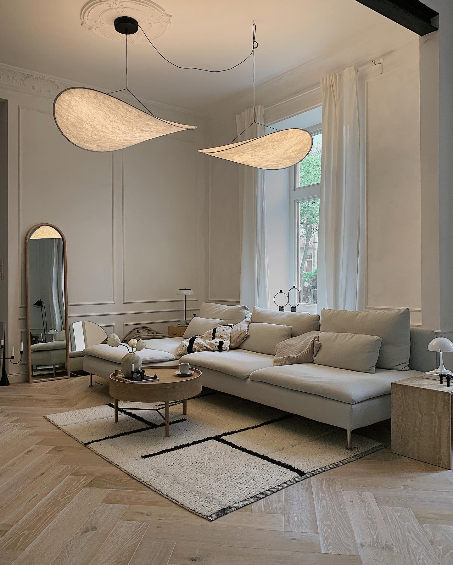 Pendant Light Dupont Paper 23.6 in Ceiling Adjustable Modern Indoor Dining Room Kitchen Lamp | Thomler