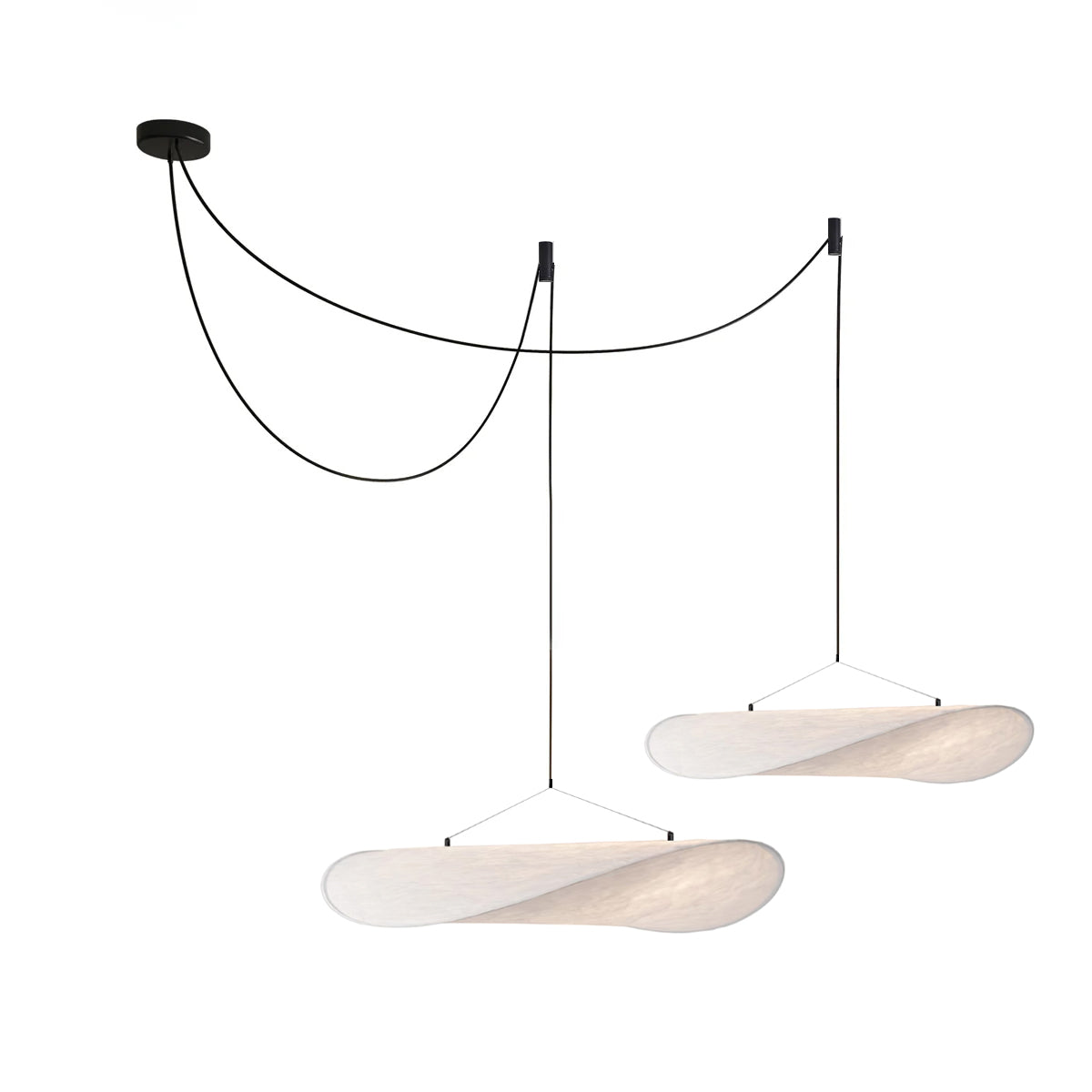 Tense Cloud Pendant Light 31.4 in LED White Ceiling Living Room Dining Modern Hanging Lamp Soft Diffuser Adjustable | Thomler