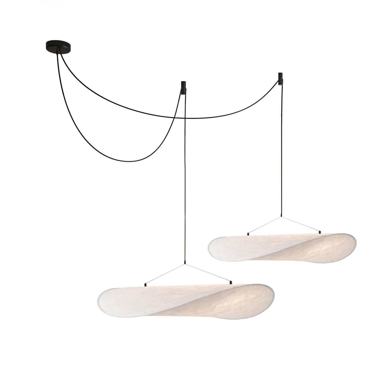 Tense Cloud Pendant Light 31.4 in LED White Ceiling Living Room Dining Modern Hanging Lamp Soft Diffuser Adjustable | Thomler