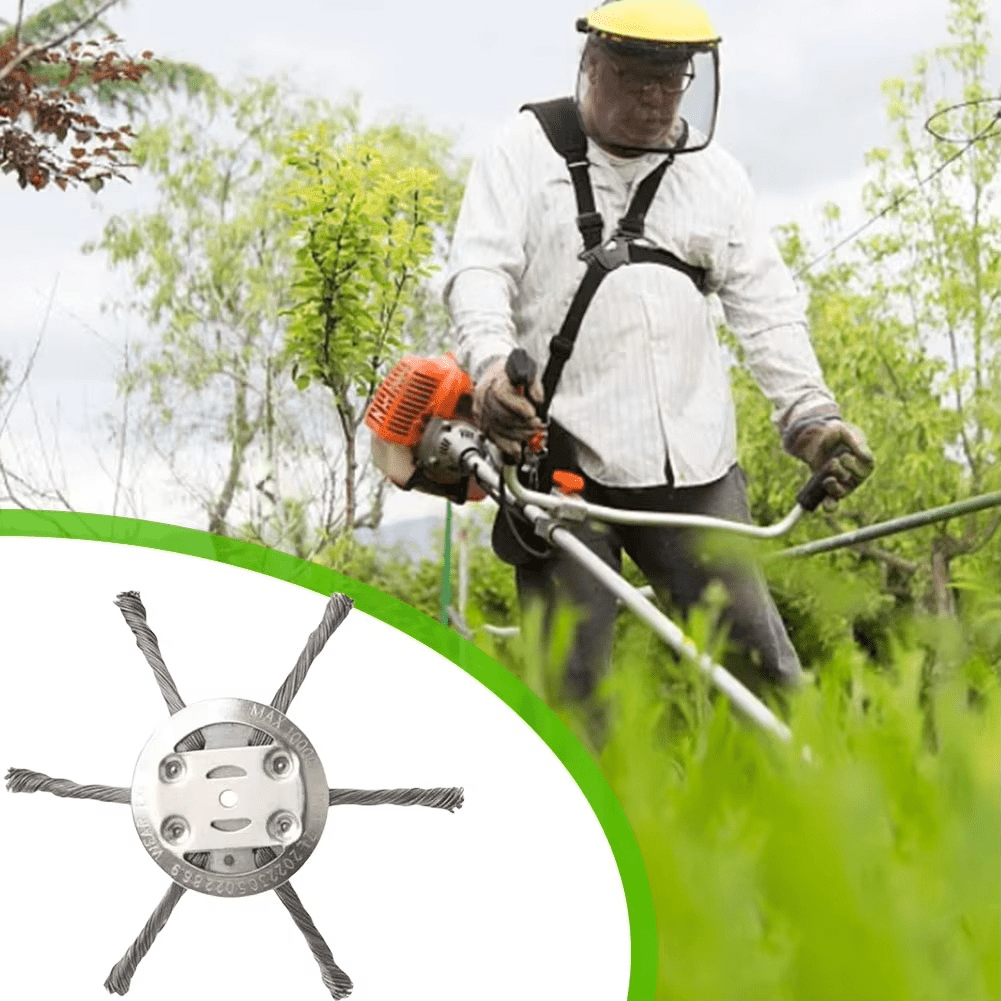 Steel Wire Trimmer Head for Battery String Trimmers – Universal Fit Brush Cutter Attachment for Weeds & Rust | Thomler