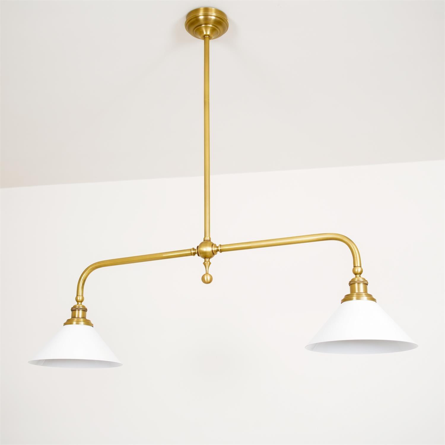 Pendant Light Aluminum Ceramic 40 in Adjustable Dining Table Island Hanging Ceiling Lamp White Modern Minimalist Lighting | Thomler
