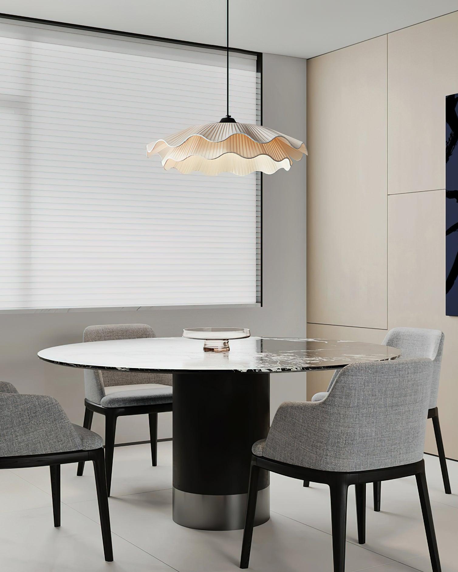 Pendant Light Brass 21.7 in Adjustable Ceiling Light Beige Black Living Room Dining Room Modern Minimalist Hanging Lamp | Thomler