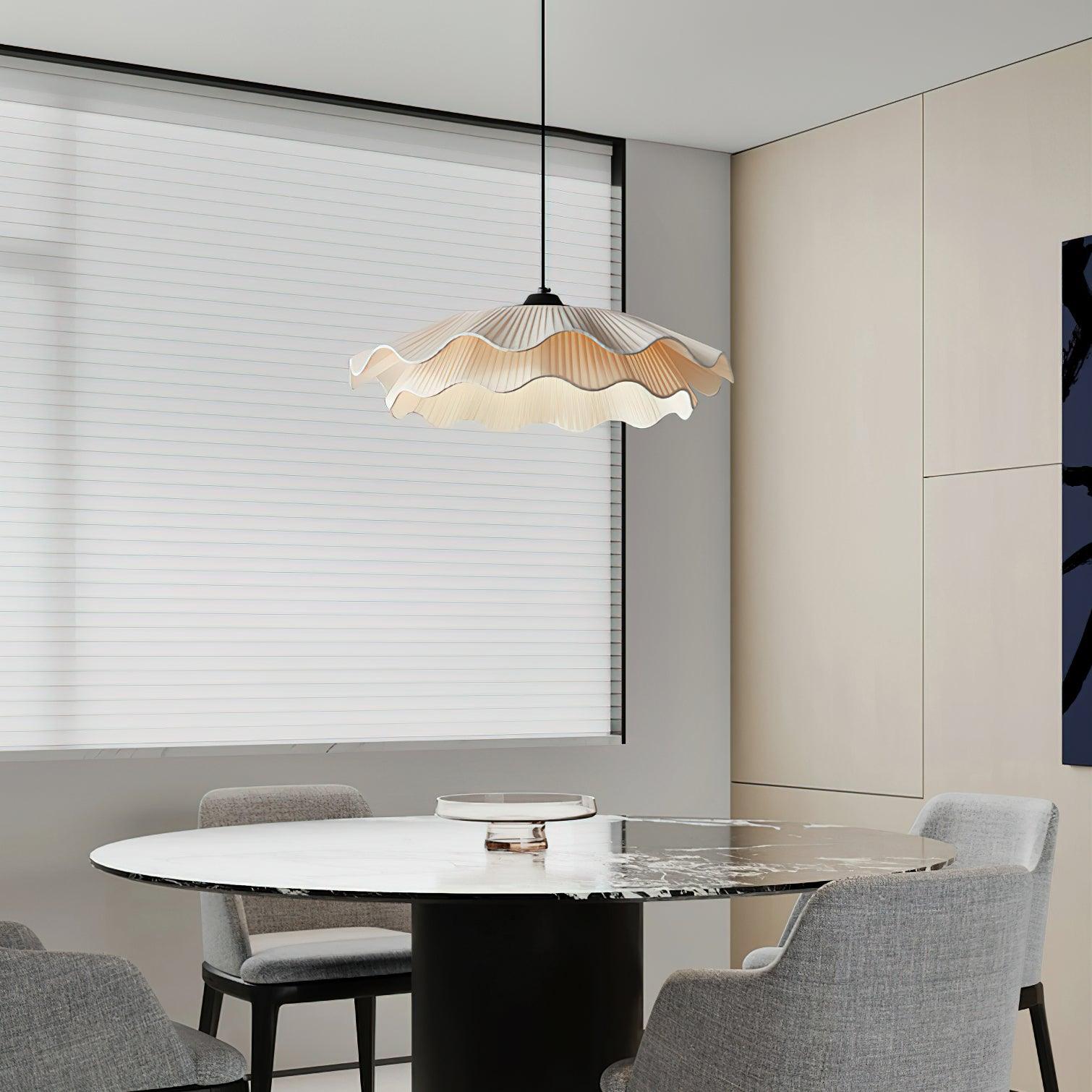 Pendant Light Brass 21.7 in Adjustable Ceiling Light Beige Black Living Room Dining Room Modern Minimalist Hanging Lamp | Thomler