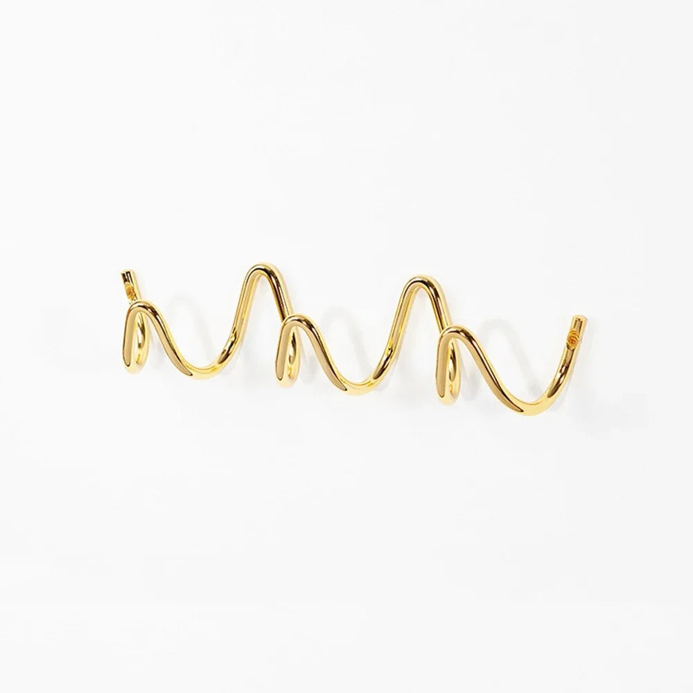 Wave Iron Wall Hooks – Flowing Design Coat Rack for Entryway, Bedroom & Bathroom Storage | Thomler